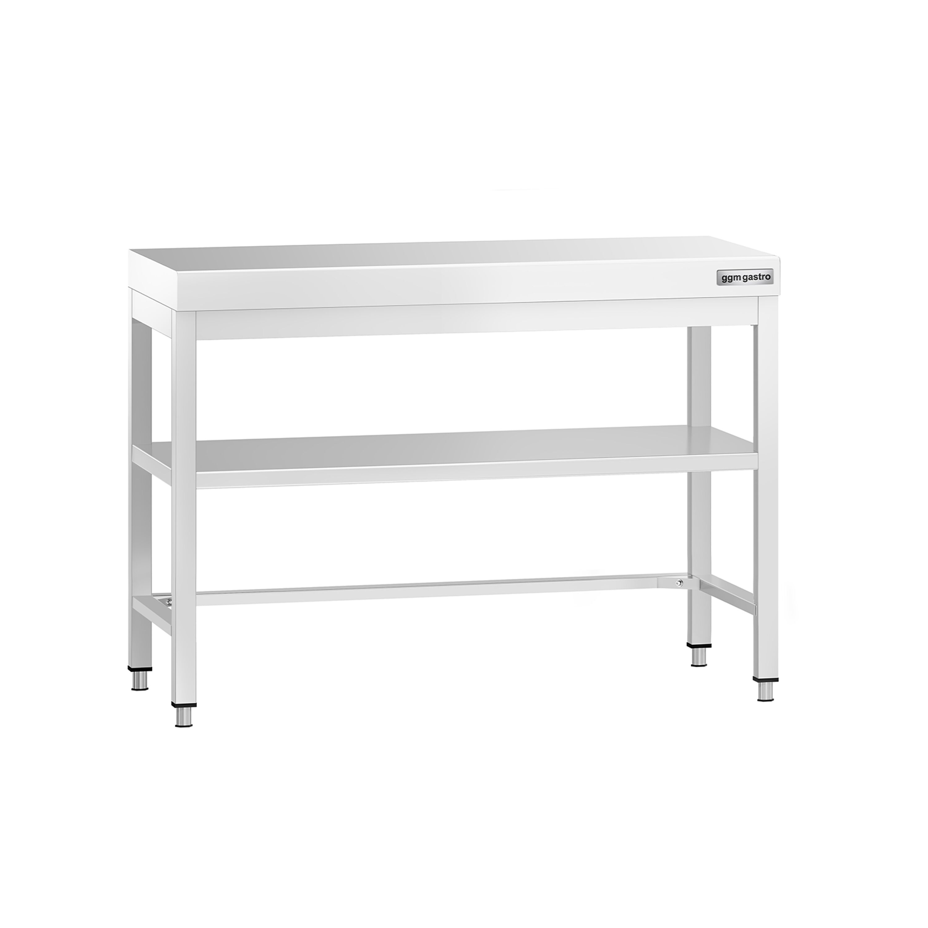Table de travail inox PREMIUM - 1000 x 600 mm - avec tablette inférieure & Renforts
