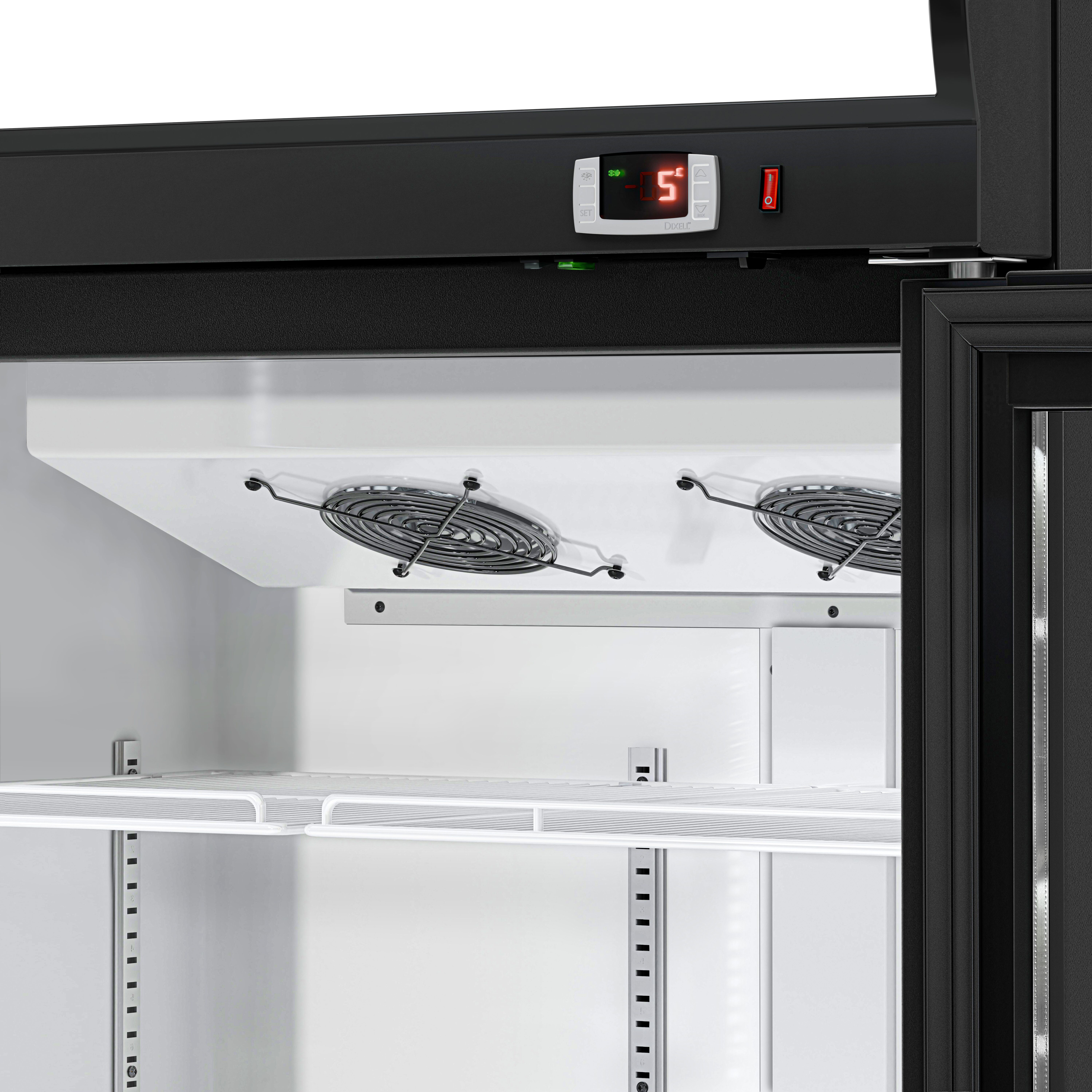 Vitrine réfrigérée à boissons - 1295mm - 880 L - 2 portes vitrées - éclairage LED - thermostat numérique - Noir - +2 à +8 °C