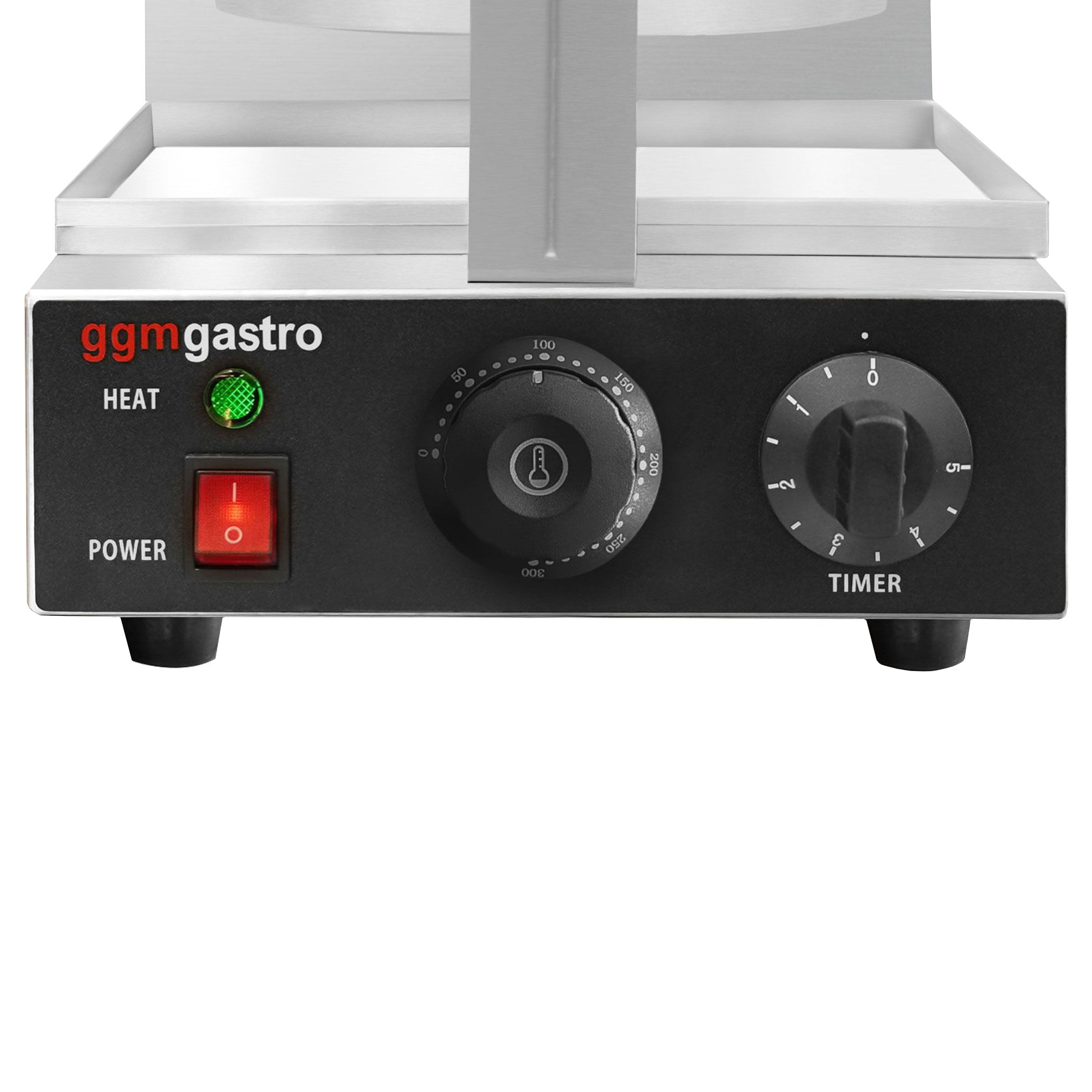 Gaufrier – simple – manuel – 1,3 kW – Forme : rond – avec surface de cuisson rotative à 180°