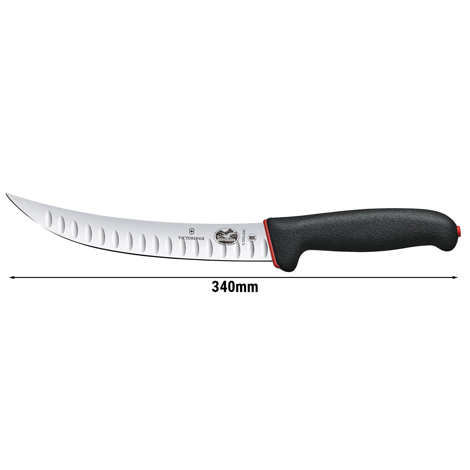 VICTORINOX | Double poignée - Couteau de boucher avec alvéoles - Lame: 200 mm