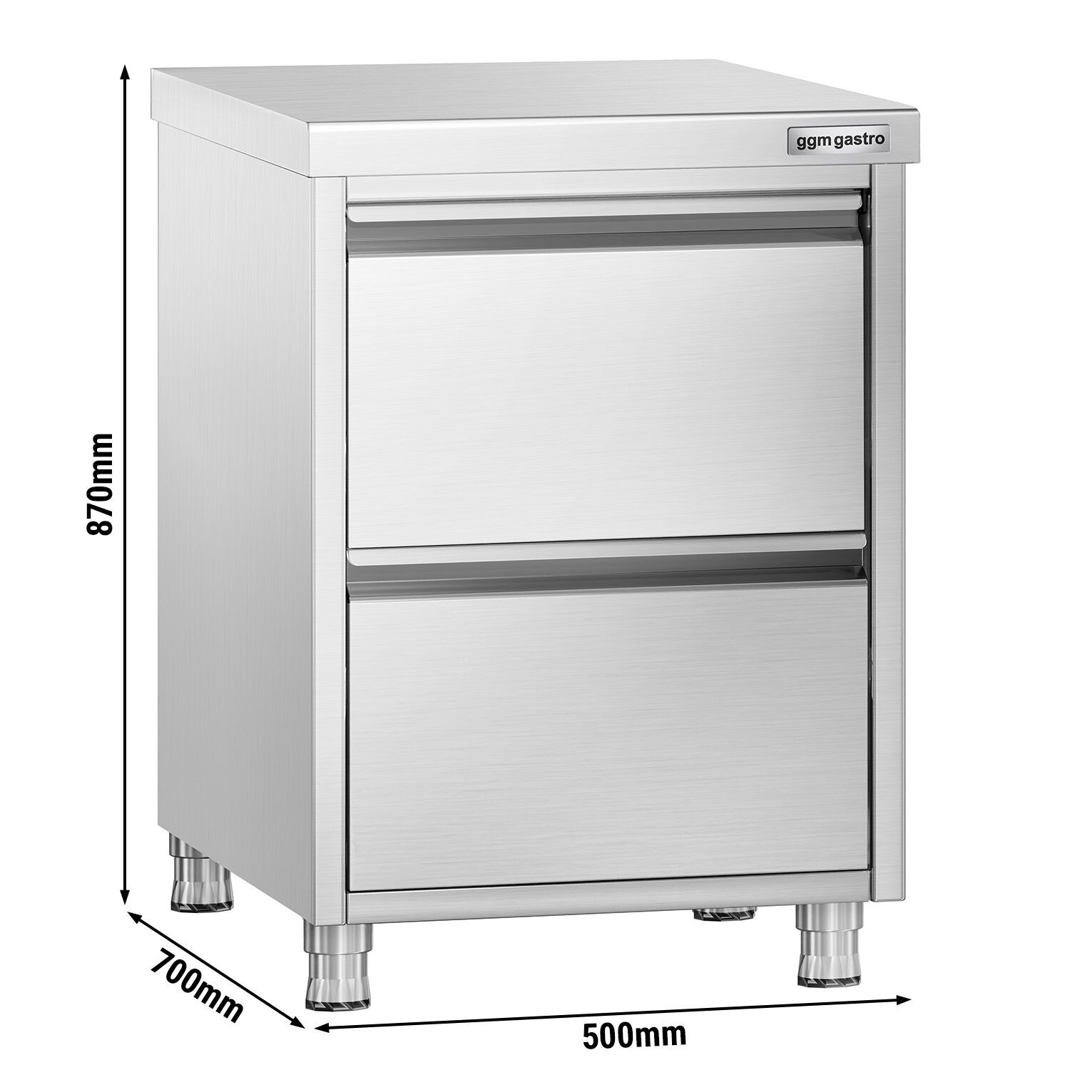 Schubladenschrank PREMIUM mit 2 Schubladen - 500x700mm