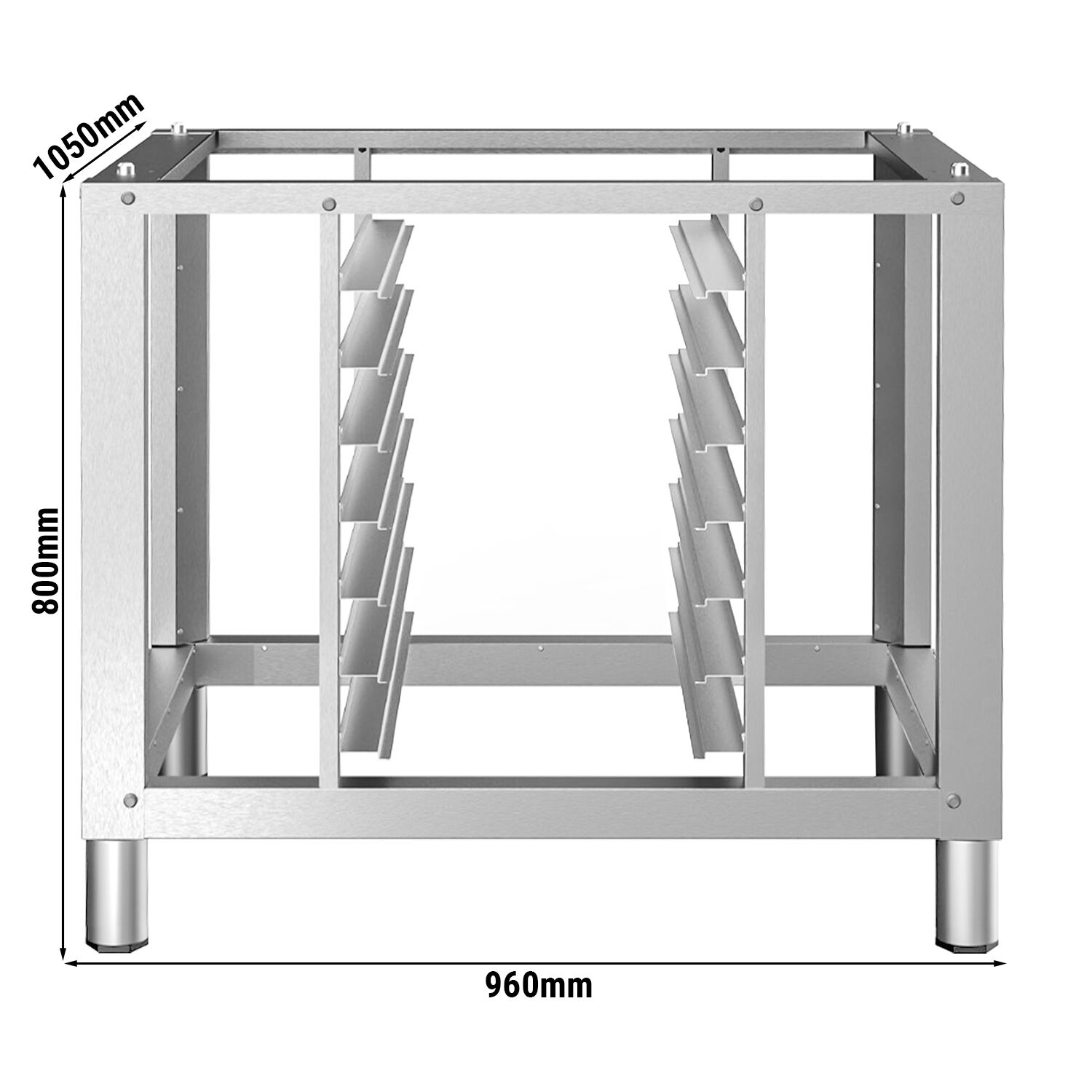 Stand - for Commercial Combi Oven - 7x GN 2/1 rails - 960x1050x800mm - Stainless Steel - for KDDV621N & KDDV1021N