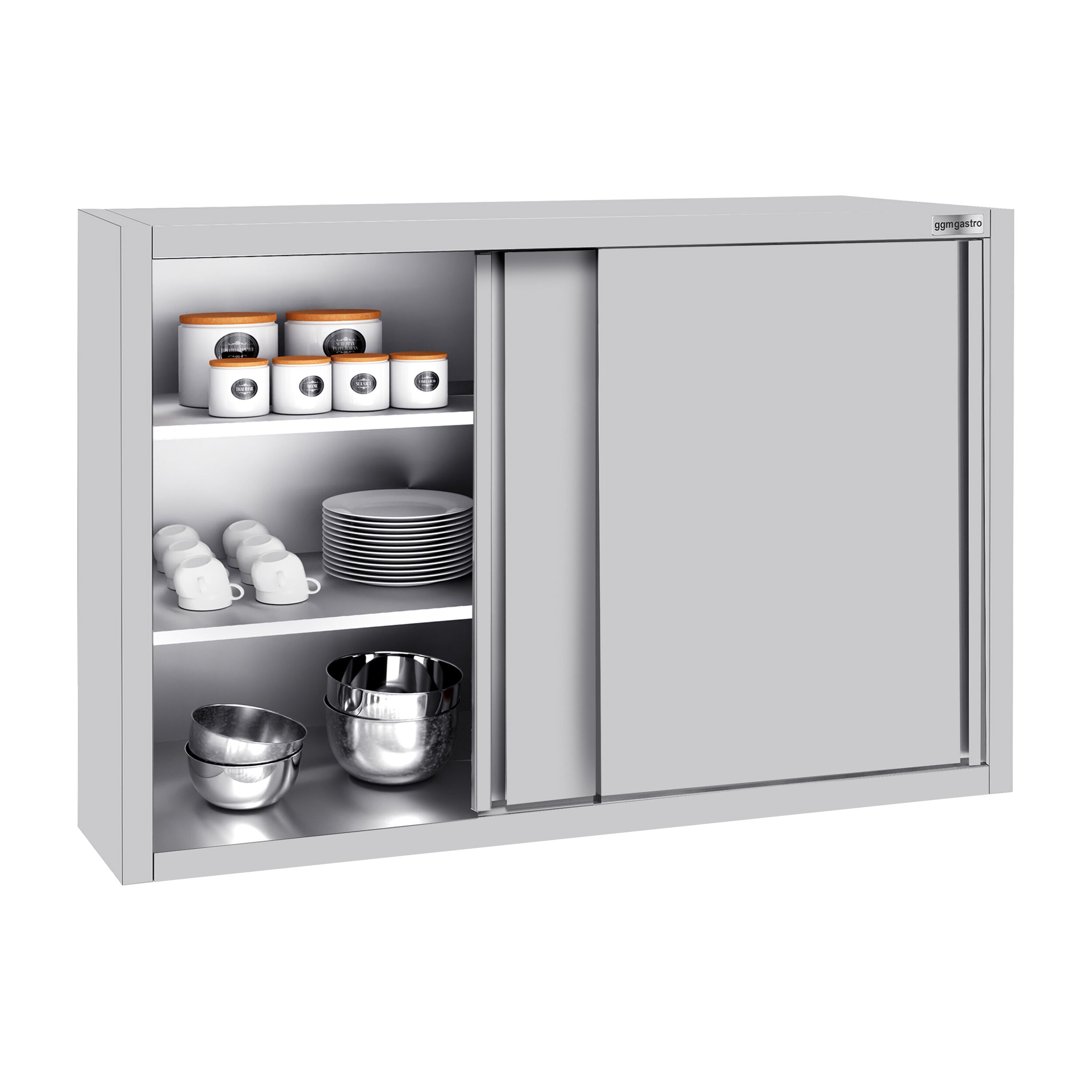 ECO zidna ormarić od nehrđajućeg čelika – 1200 x 400 mm – s kliznim vratima visine 1000 mm