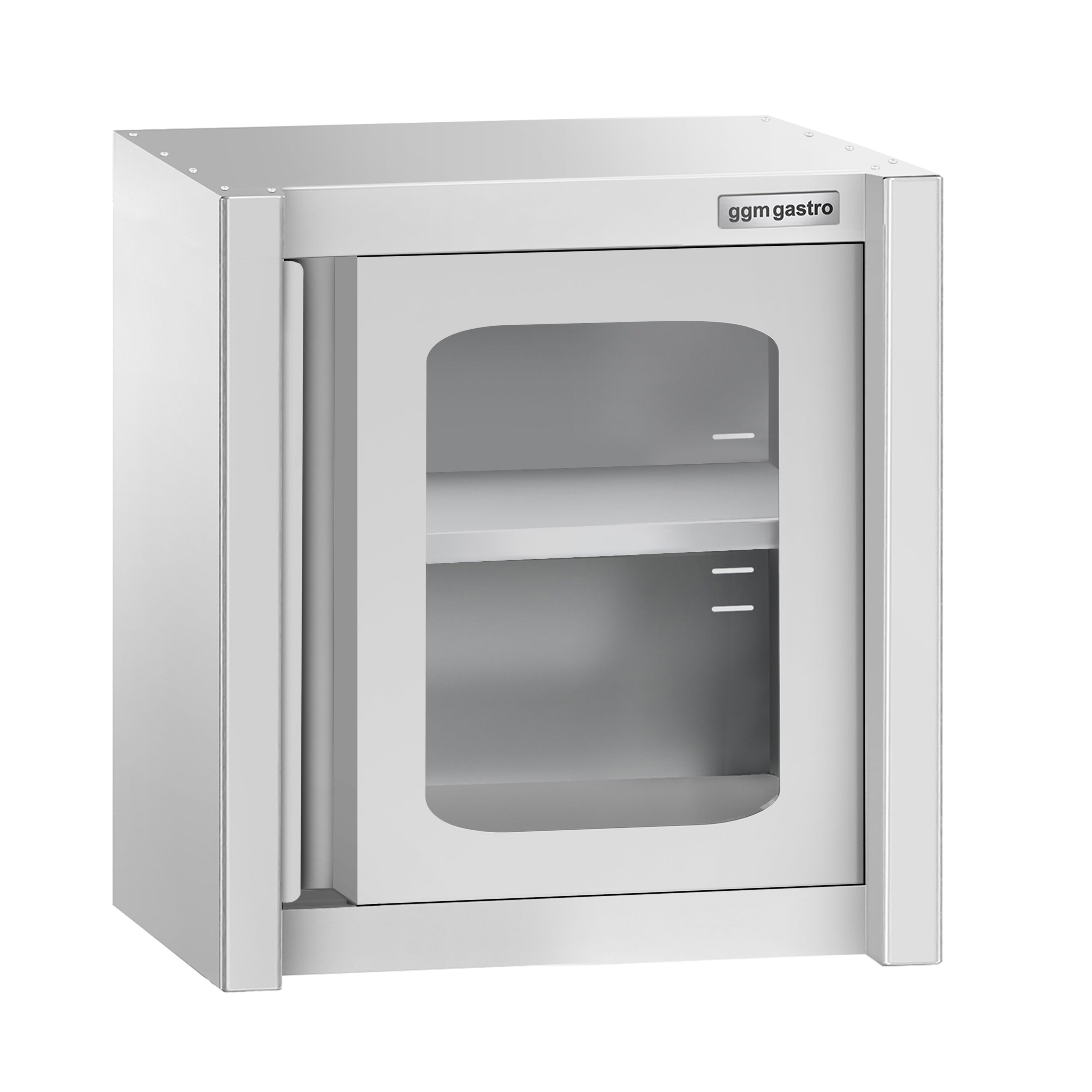 Armoire murale en acier inoxydable - 600x400mm - avec portes battantes vitrées - 650mm de haut