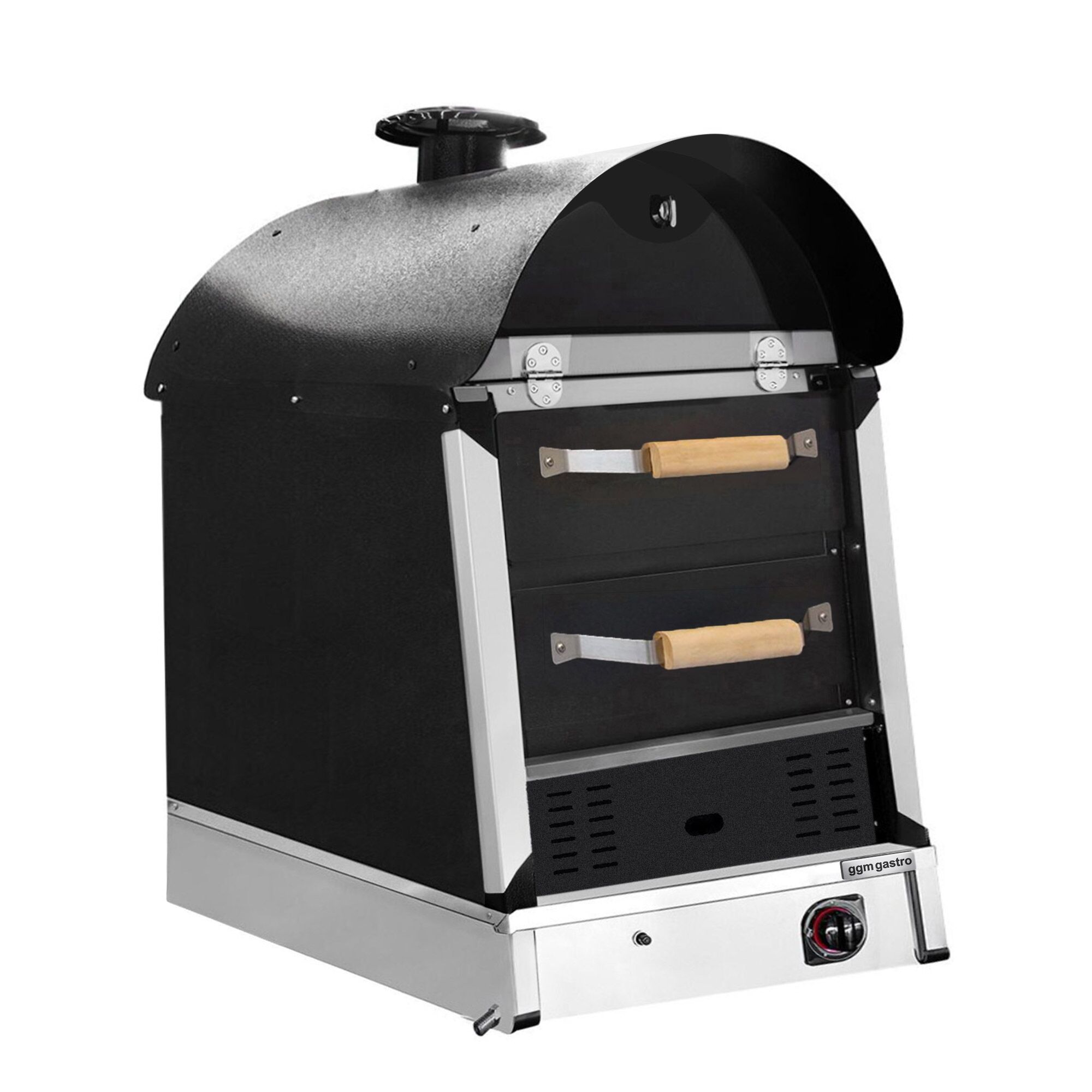 Commercial Gas Jacket Potato Oven - Manual Controls - 530x1100x740mm - with 2 drawers