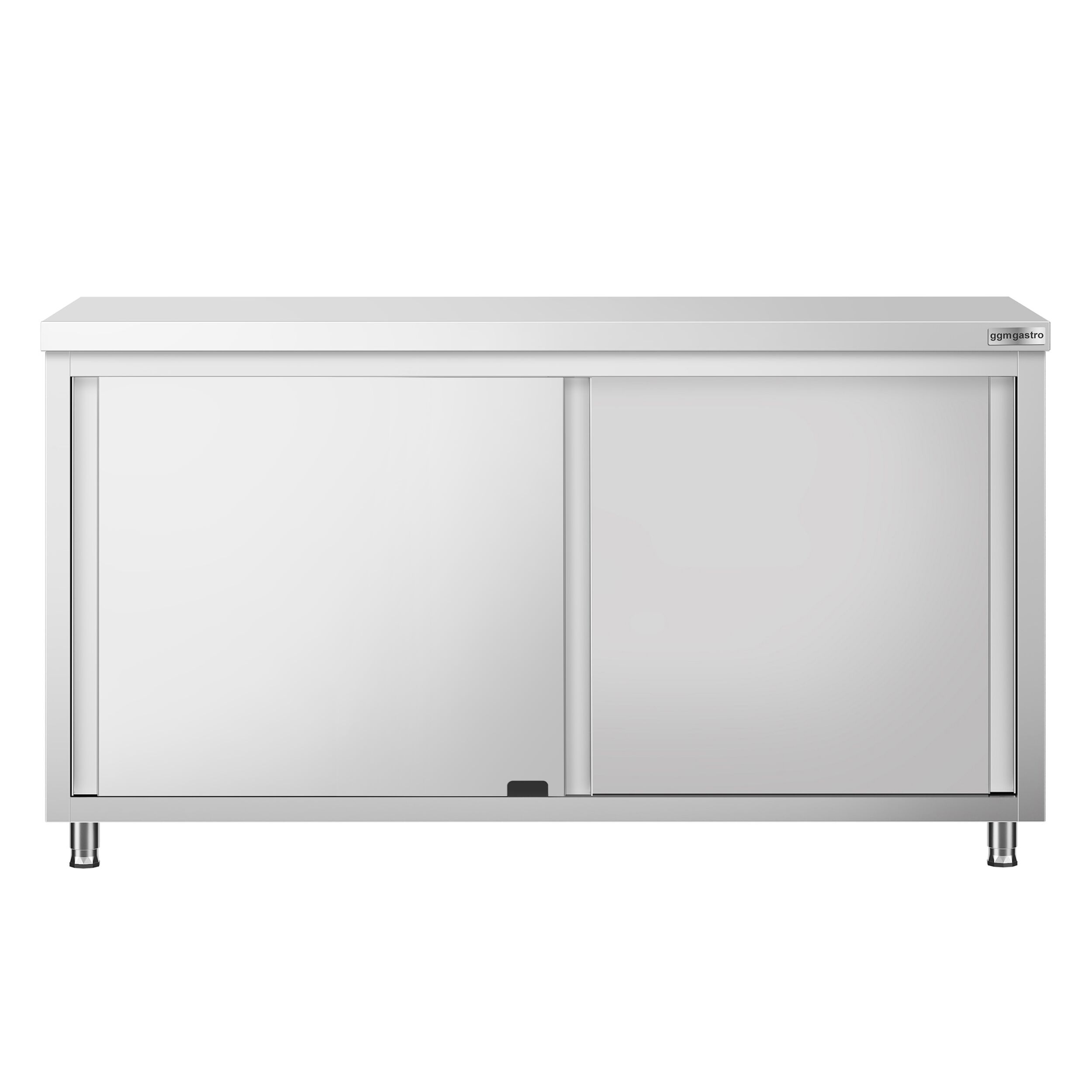 Edelstahl Arbeitsschrank PREMIUM - 1600x700mm - mit Durchreiche