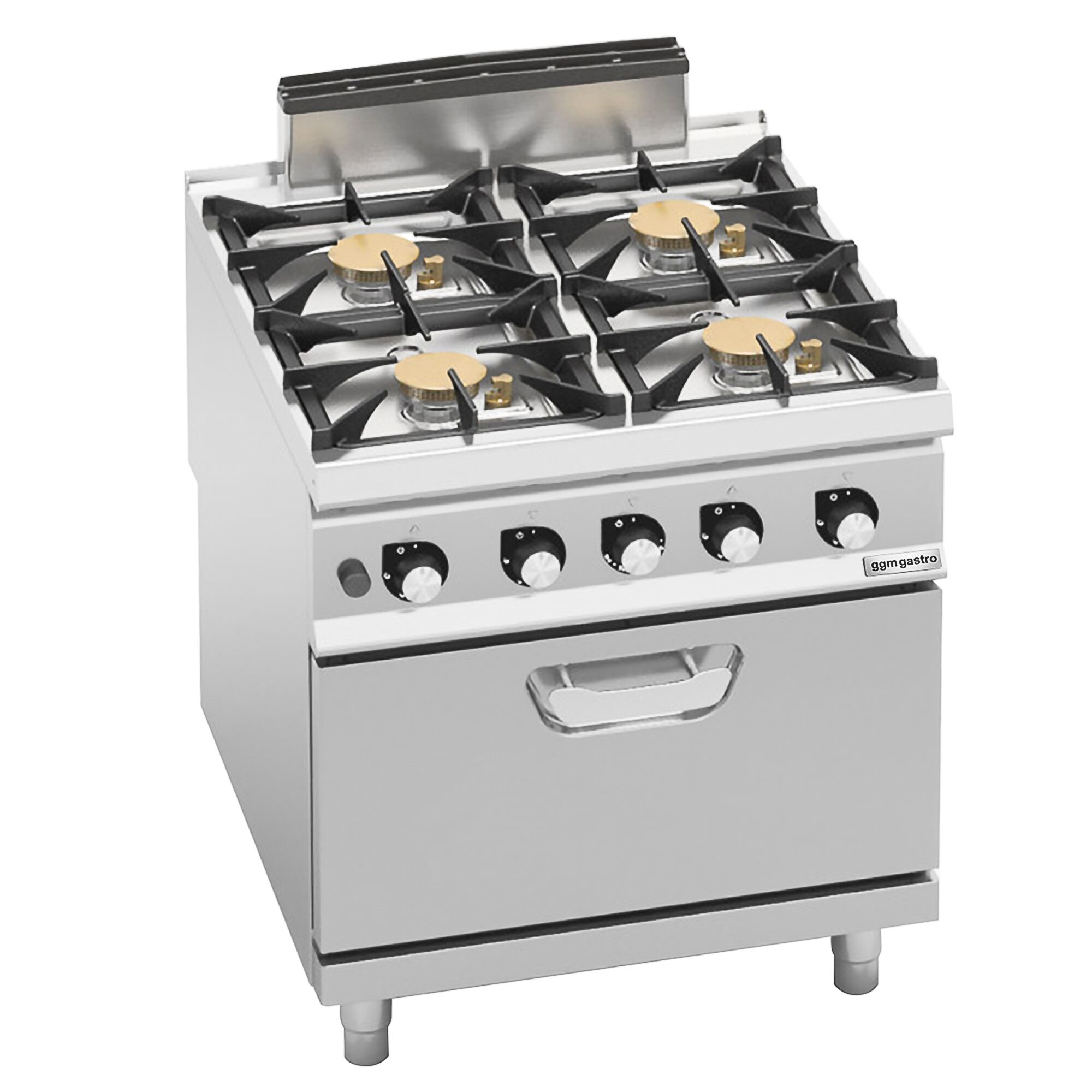 Fourneau à gaz – 40 kW – 4 brûleurs – avec four à gaz statique – 7,8 kW – modèle haute performance