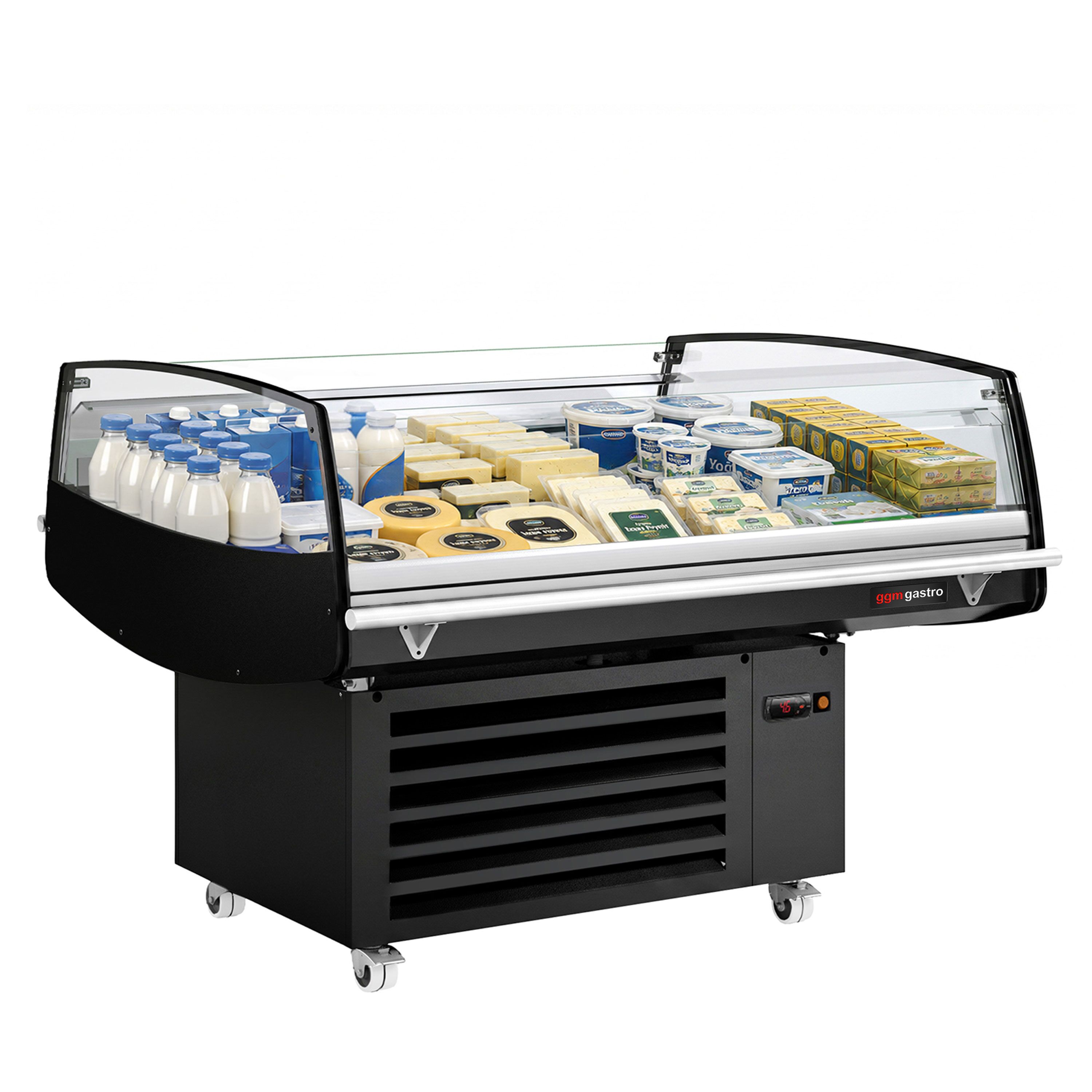 Commercial Island Chiller - 1250x1058x1441mm - 230 Litres – tiltable display surface