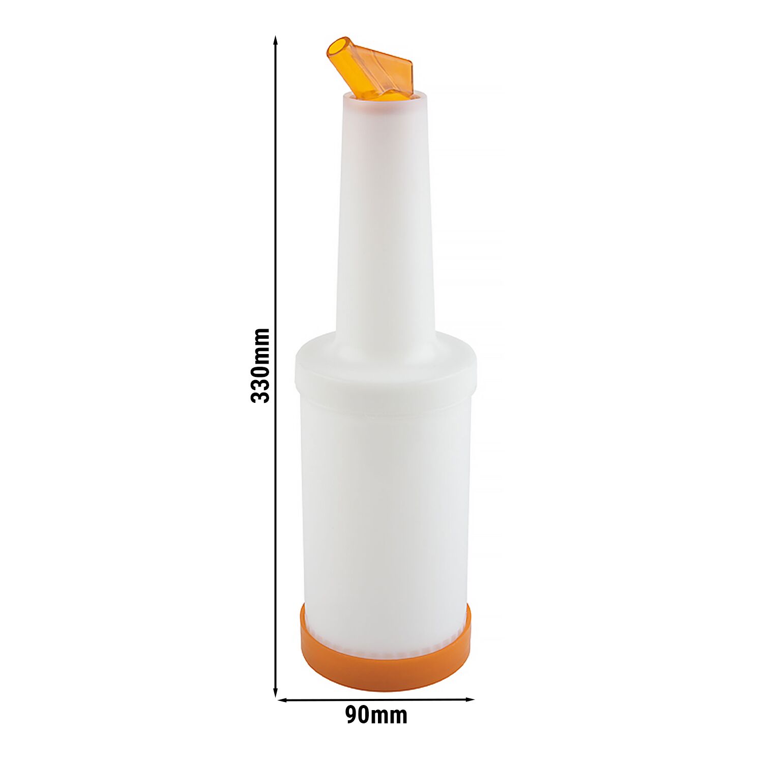 (6 pcs) Distributeur de sauce - avec bouchon à vis - 0,85L - Polypropylène