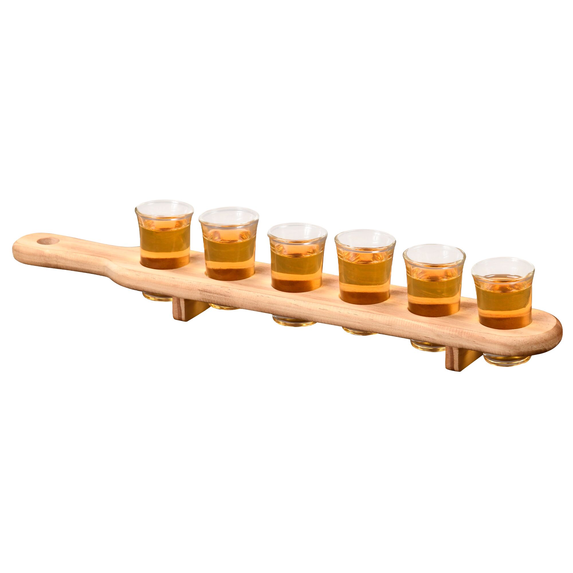 (5 Stück) Schnapsglasträger - inkl. 6 Gläser