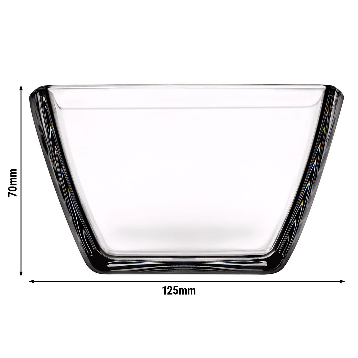(24 Pièces) Bol en Verre Tokio - 125 x 125 mm