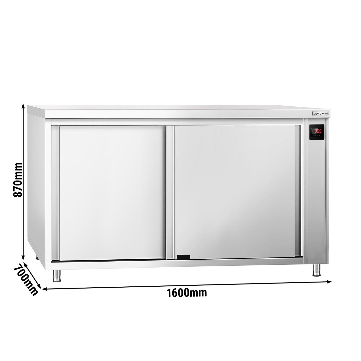Armoire chauffante professionnelle - 2kW - 1 étagères - 1600x700x870mm