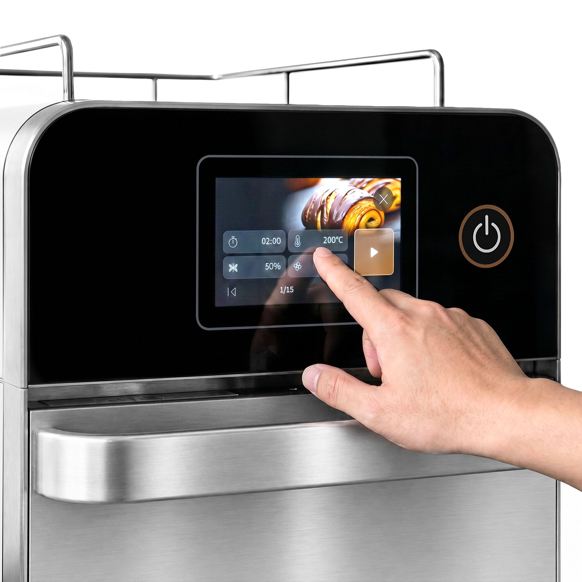 Speedofen - 3,5 kW - Silber - mit Heißluft & Mikrowellenfunktion - 18 Liter - 7-Zoll-Touchscreen