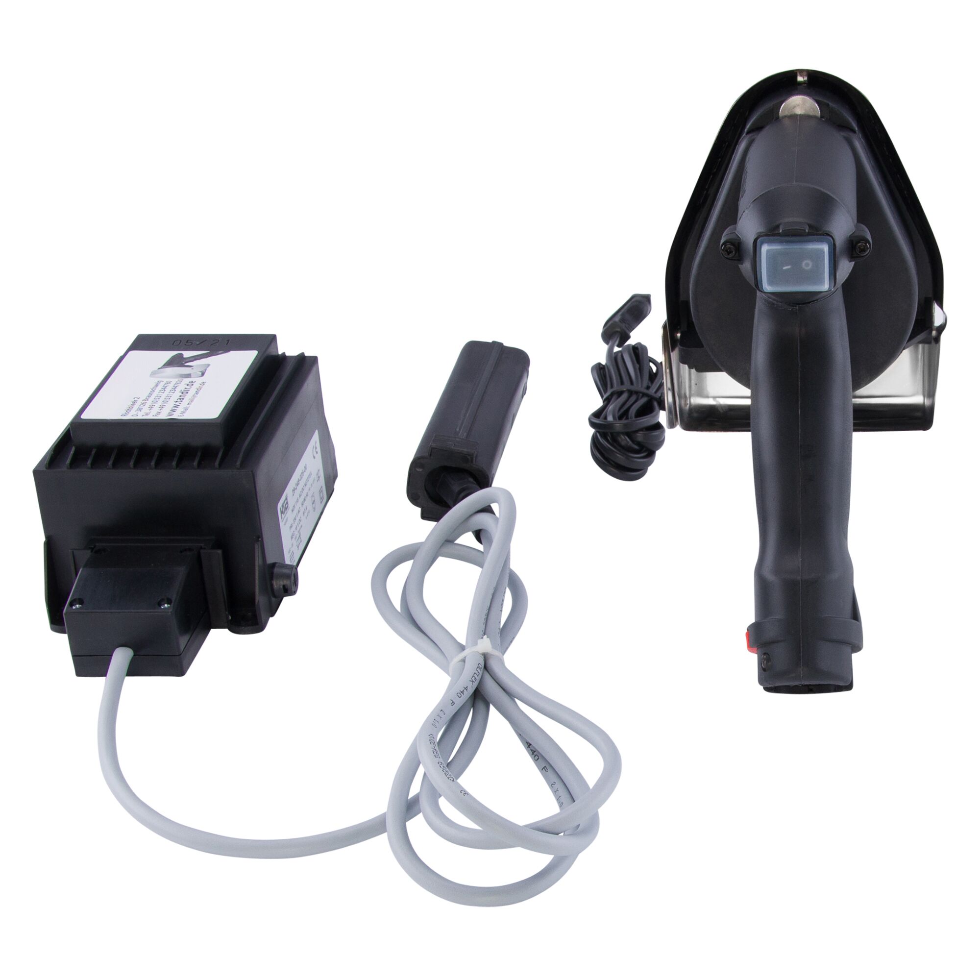 TANDIR | Electric Doner Kebab Slicer ECO – Ø100 mm - 2 blades + honing stone - 15V power supply, 2 m cable - 2×6.3A fuses