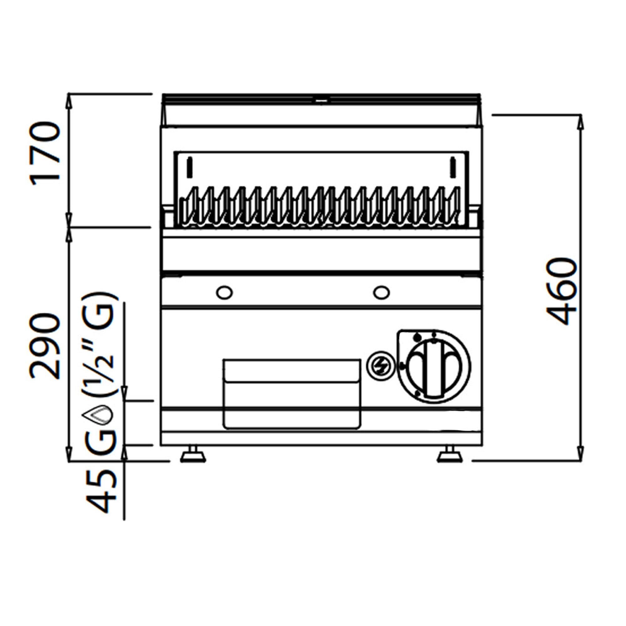 Grill à pierre de lave à gaz – 6,9 kW