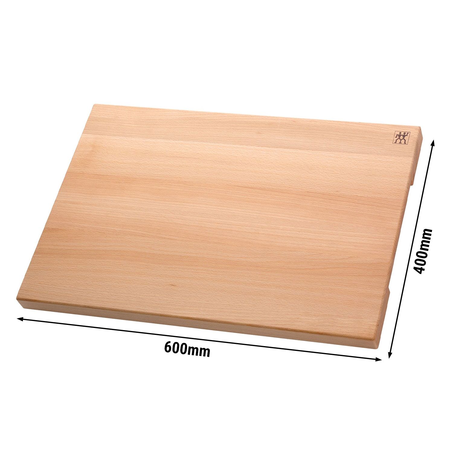 ZWILLING | Solid Beech Wood Chopping Board – 600x400 mm - integrated carry handles