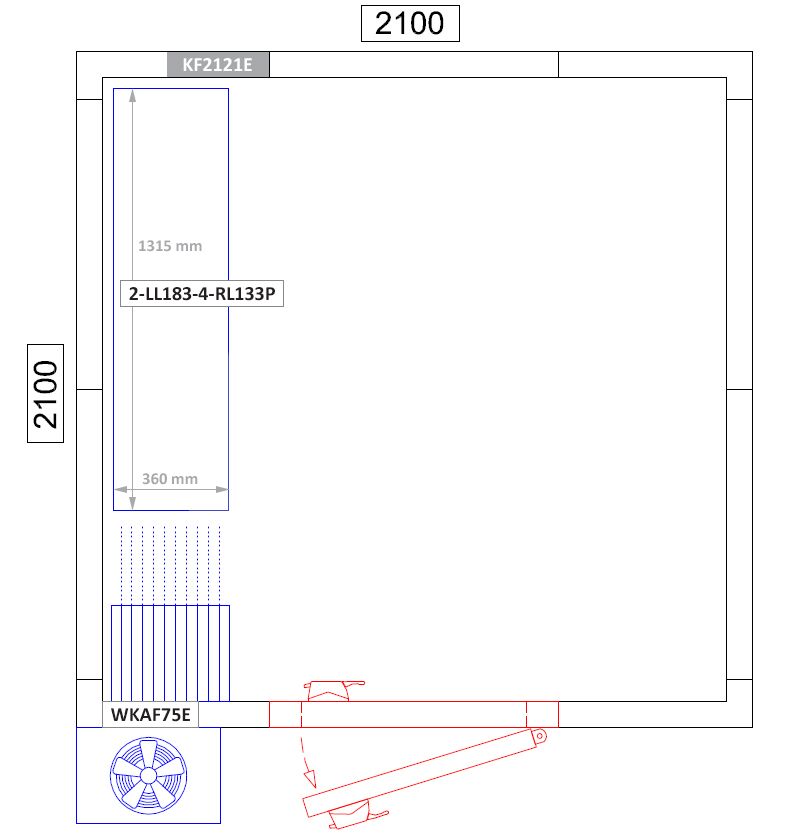 Étagère de base en aluminium - 1315 x 1800 mm - Capacité de charge : 600 kg