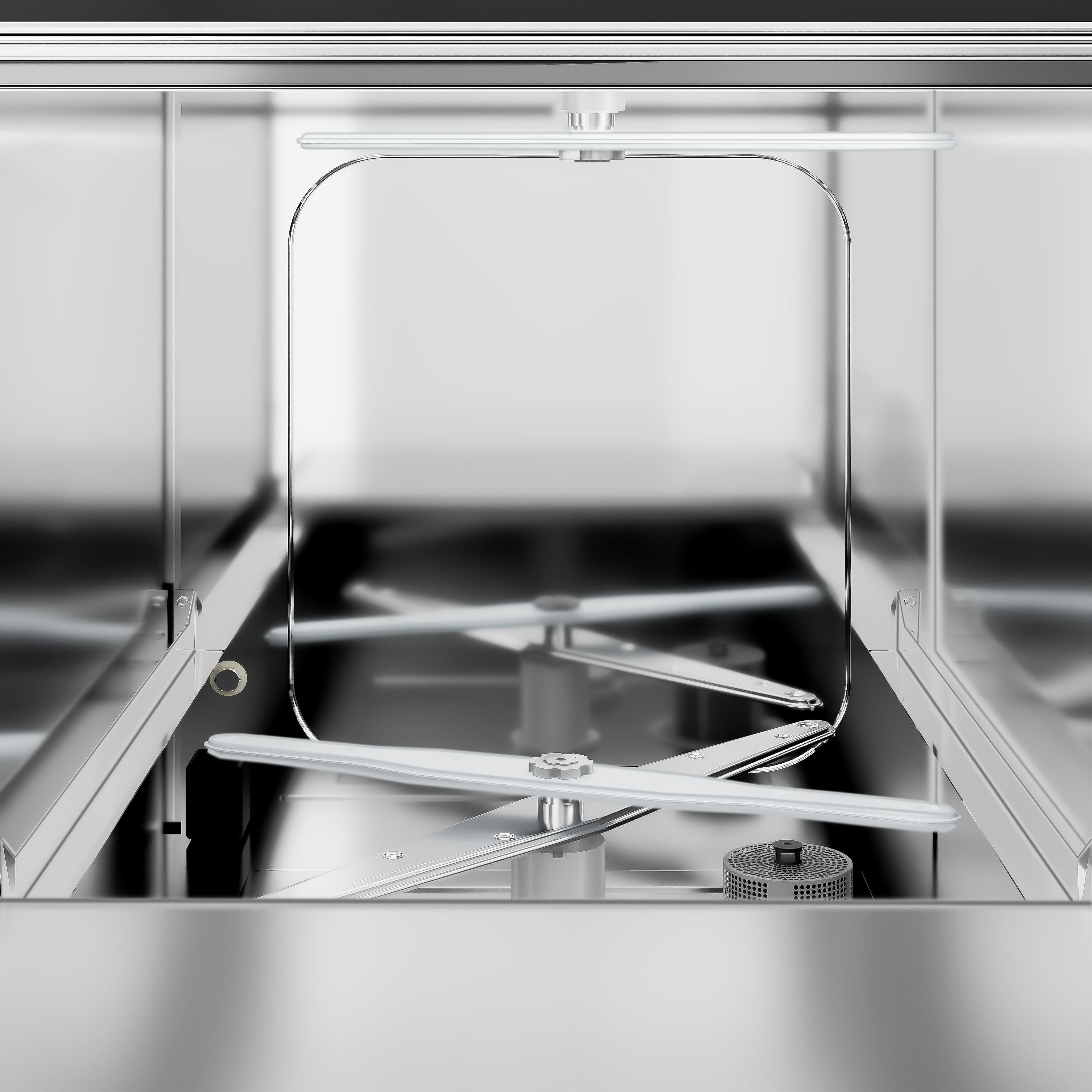 Double-skinned Compact Glasswasher - Manual - 2.77kW - with Rinse Aid Pump