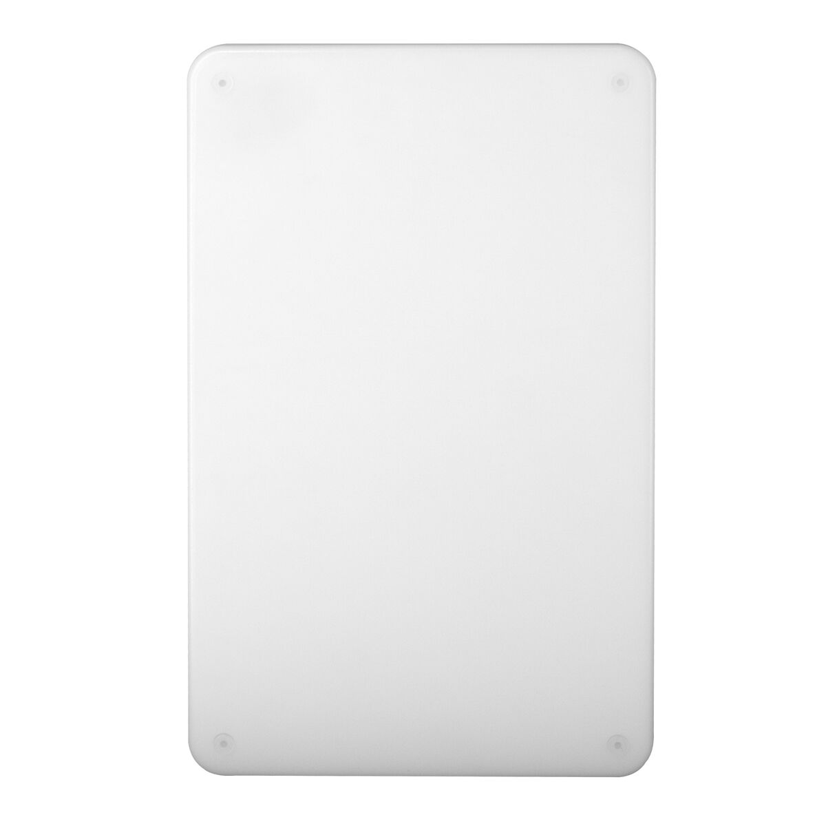 Planche à découper avec rigole à jus - 250x400mm - Épaisseur: 20mm - Conforme HACCP - PEHD 500 - Blanc