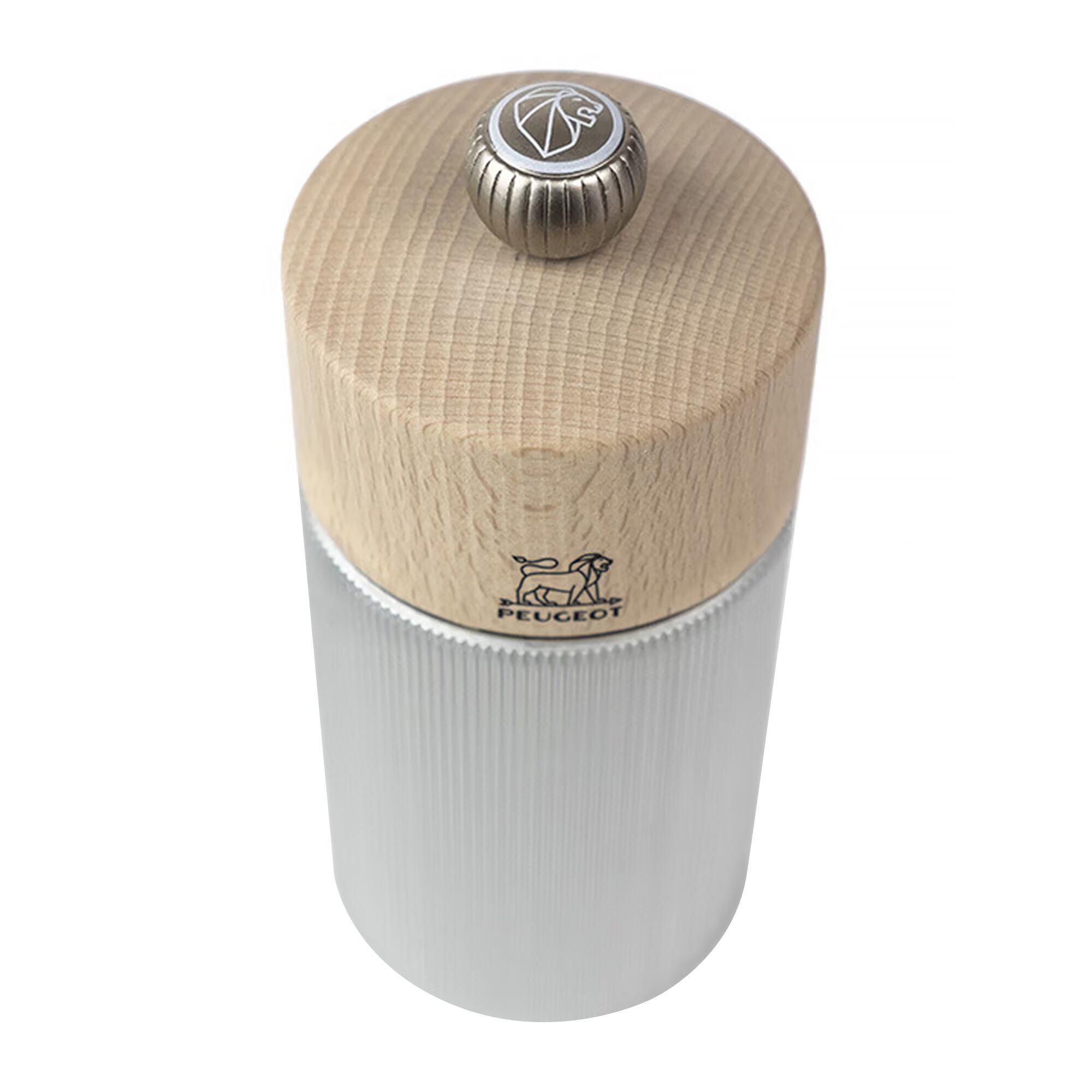 PEUGEOT | LINE – Moulin à sel – Bois/Aluminium – Naturel – Hauteur : 120 mm