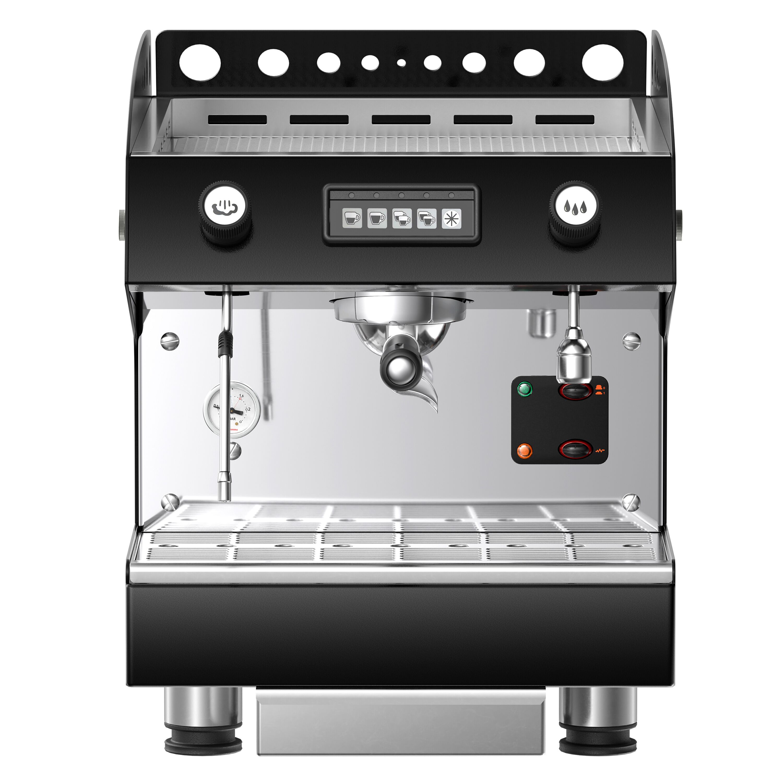 Machine à café porte-filtre – 1 groupe – avec système de préinfusion inclus