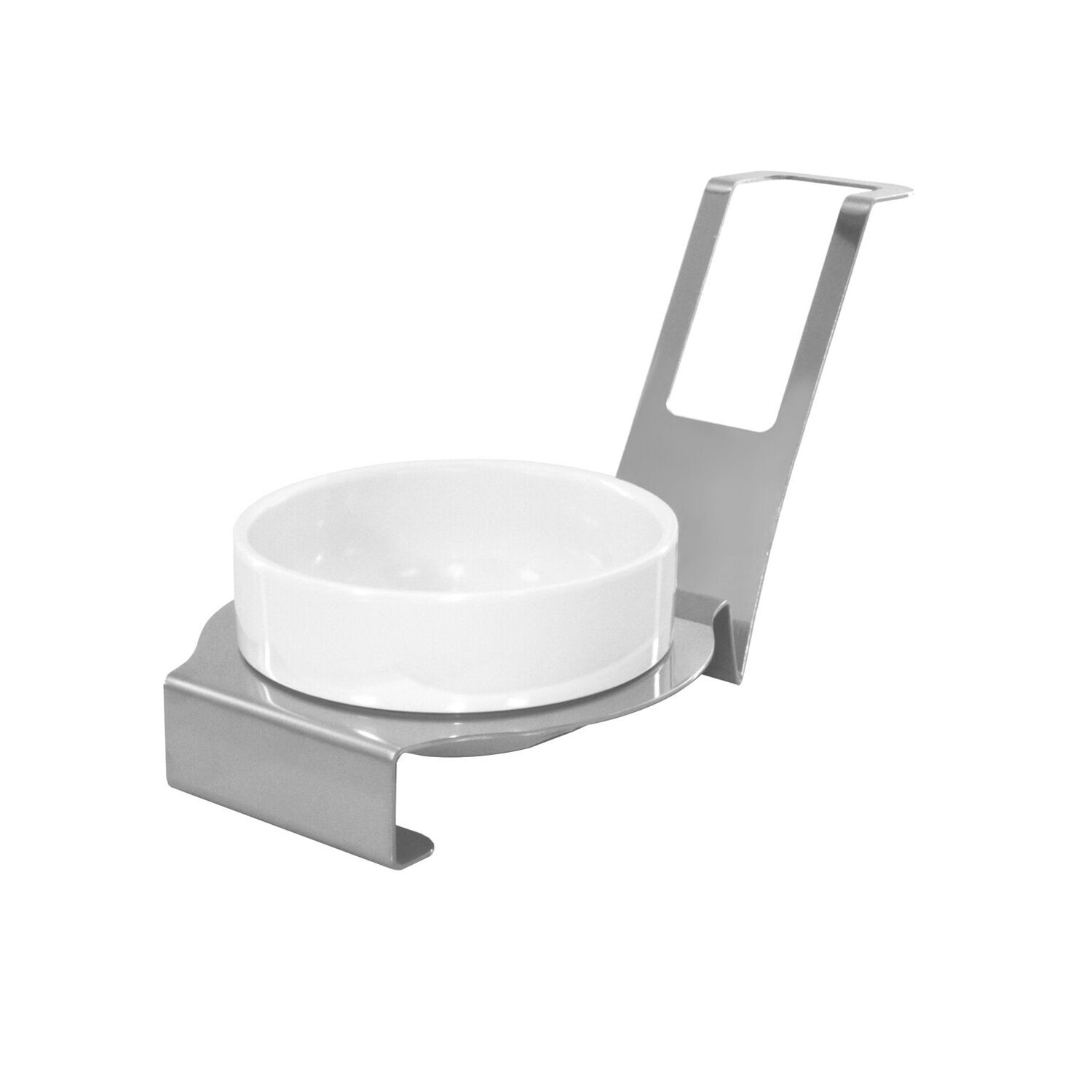 (3 pcs) Plateau à louches - Rond - Acier inoxydable - Ø140mm, H:145mm - incl. poignée de transport | Lot de 3 plateaux à louches