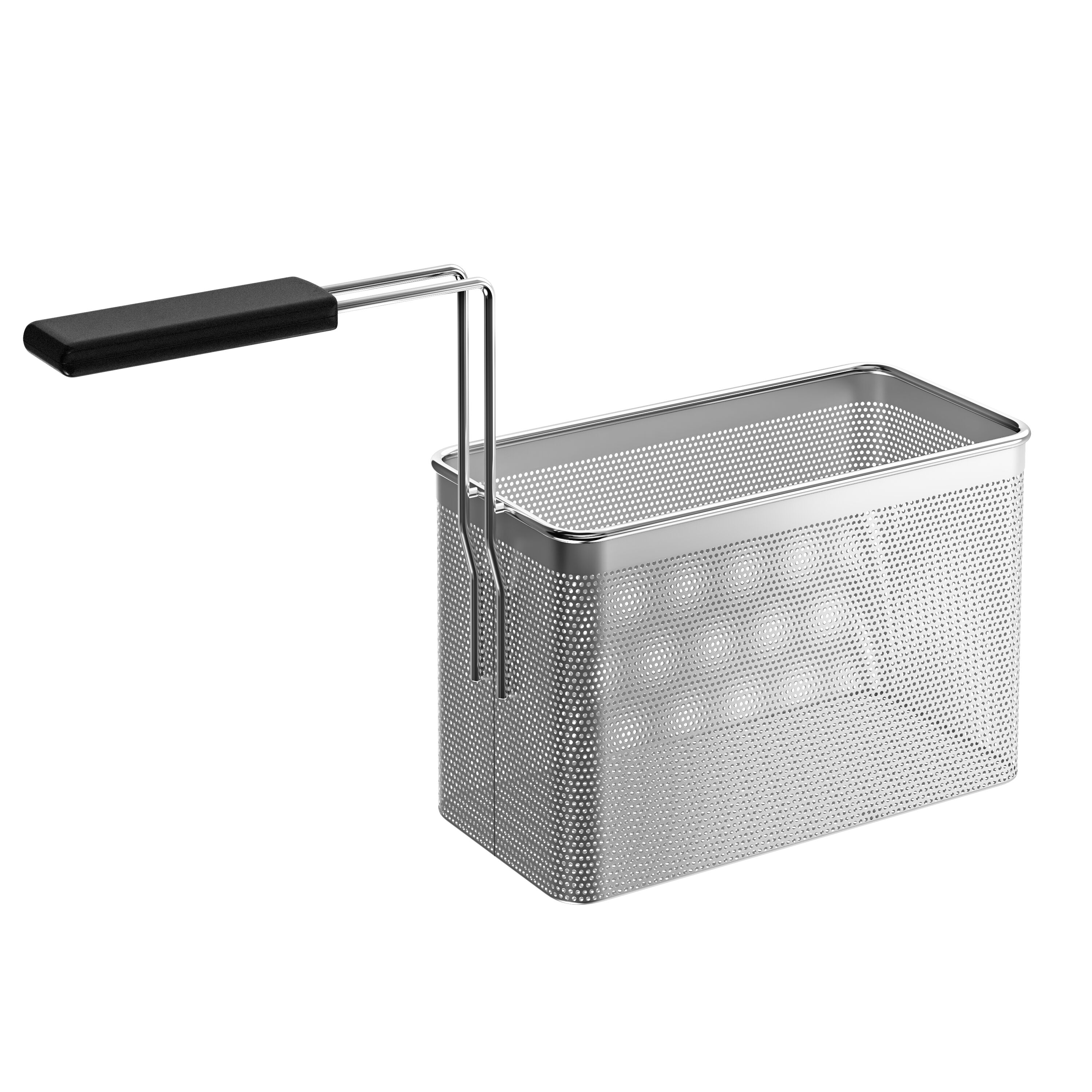 GN 1/2 Panier à pâtes - 140x332x220mm - Inox - avec poignée ergonomique en plastique, coins arrondis, matériaux résistants à la chaleur - pour cuiseur à pâtes - Série Mario - Norme CE