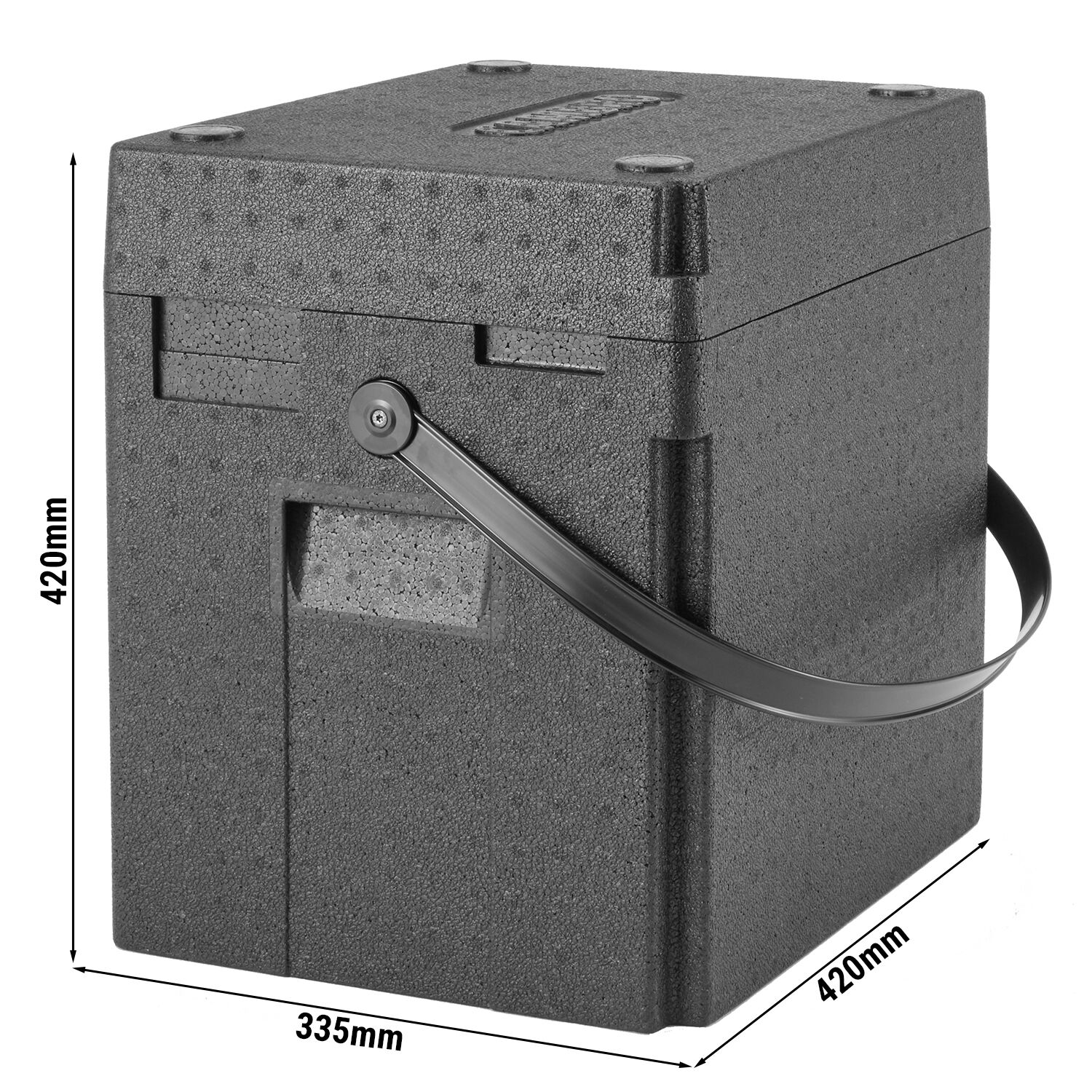 CAMBRO | Cam GoBox® Beverage Carrier – 420×335×420 mm – Black strap