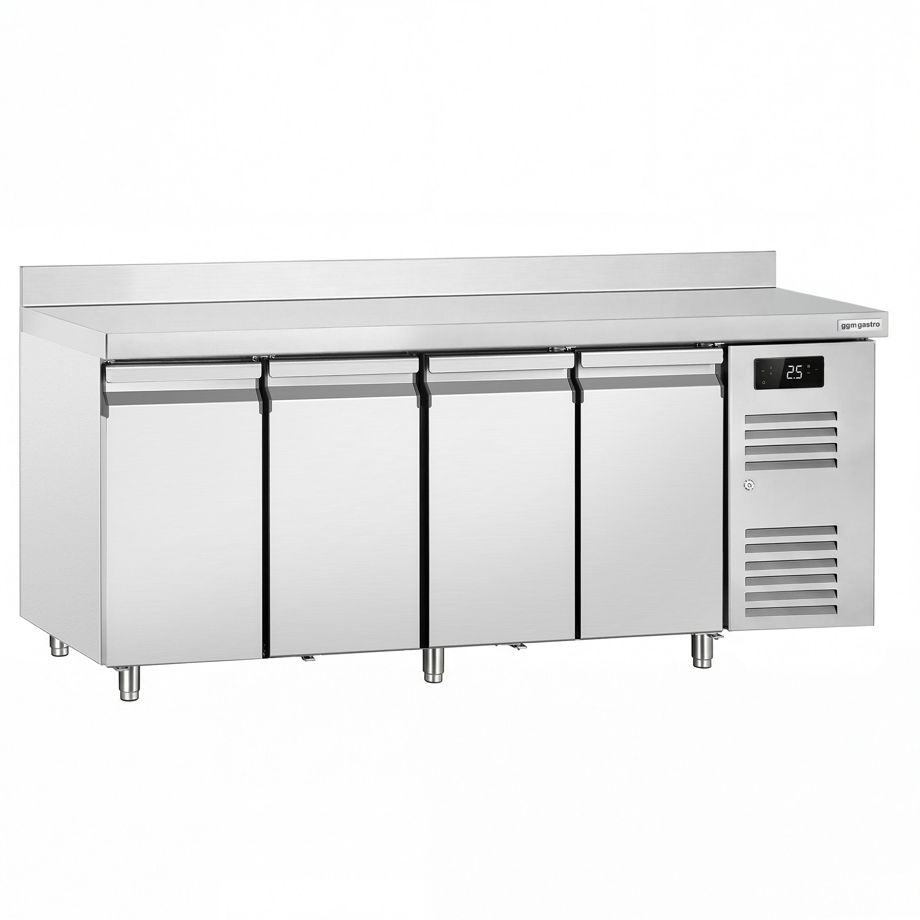 Table réfrigérée positive ECO - 2230x700mm - 4 portes - +0/+8°C - Compatibilité GN 1/1 - dosseret