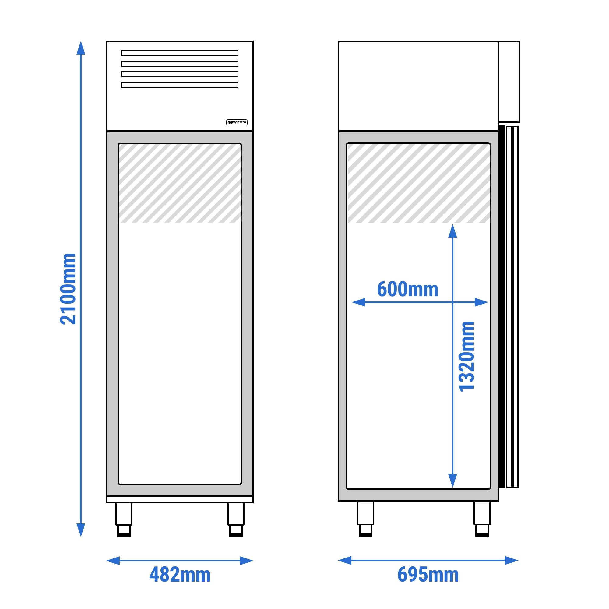 Armoire réfrigérée négative en acier inoxydable PREMIUM PLUS – GN 1/1 – 325 litres – avec 1 porte