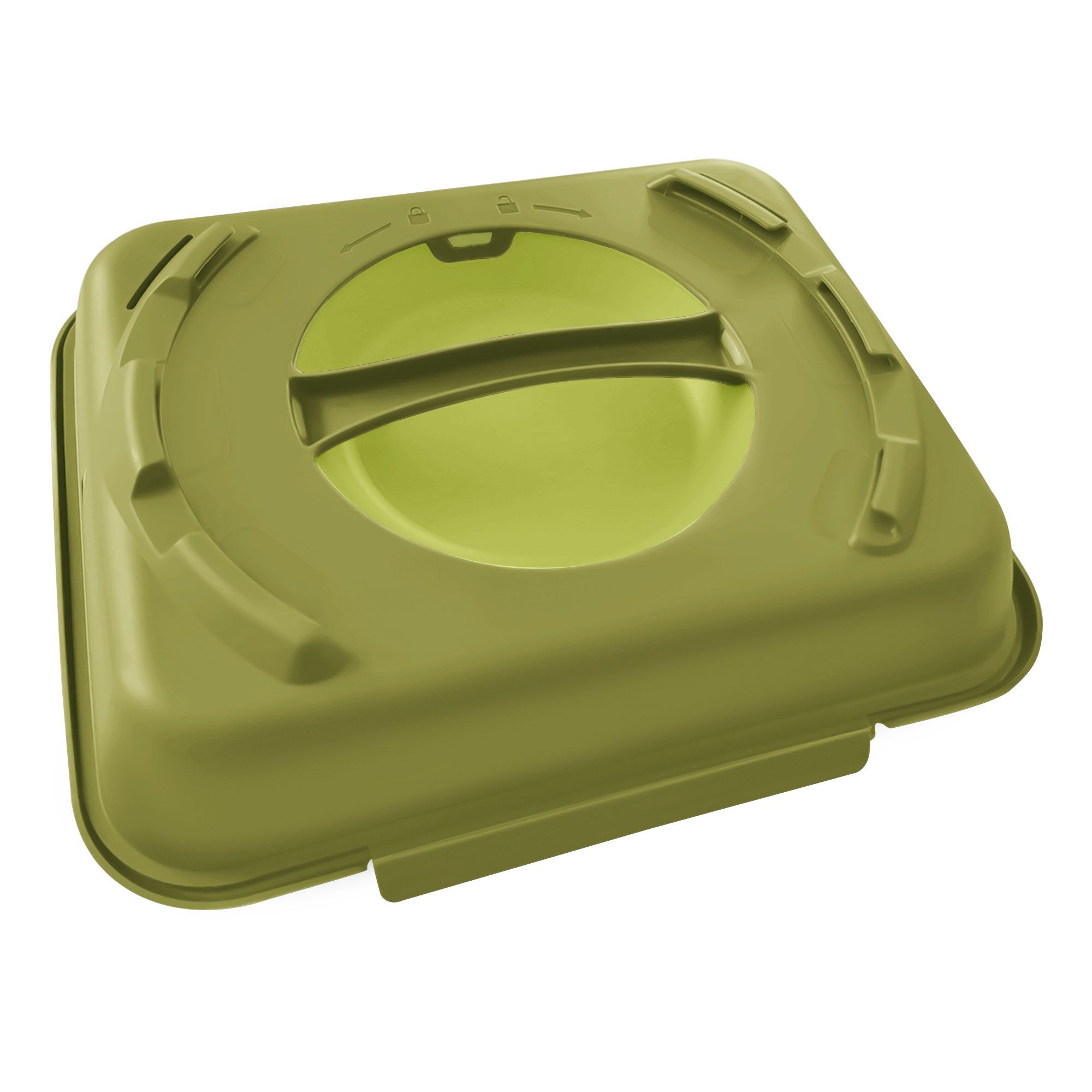 (20 pièces) Boîtes menu – 600 ml – Non compartimentées – Vert olive/vert clair