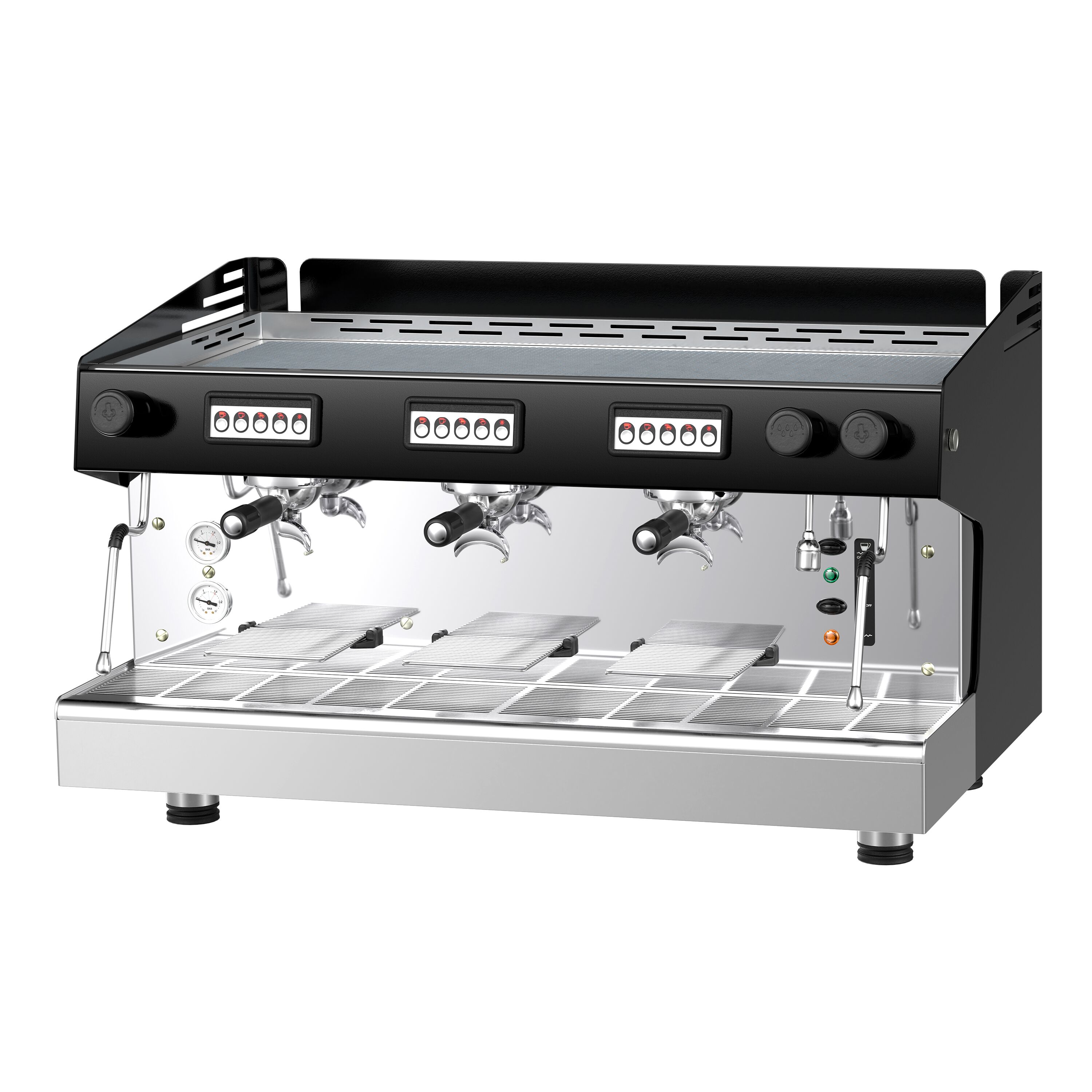 Machine à café porte-filtre – 3 groupes – avec système de préinfusion inclus