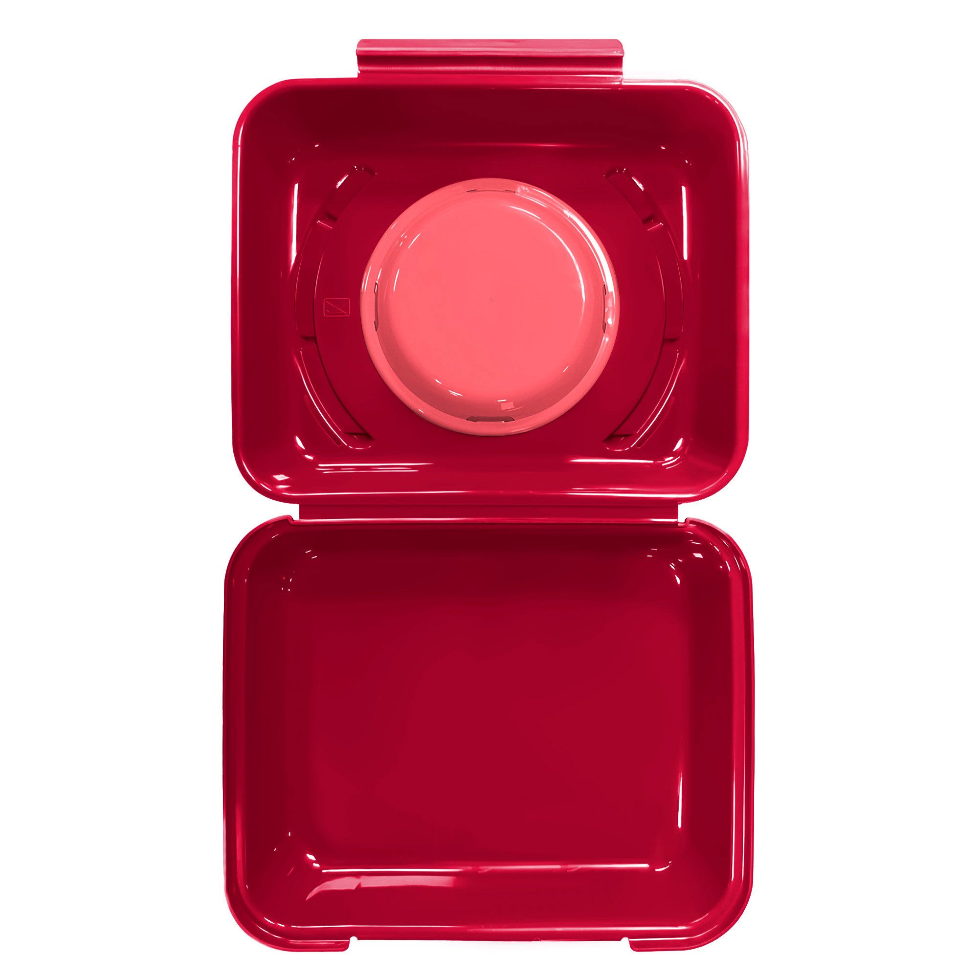 (20 pièces) Boîtes menu – 600 ml – Non compartimentées – Rouge framboise/vieux rose