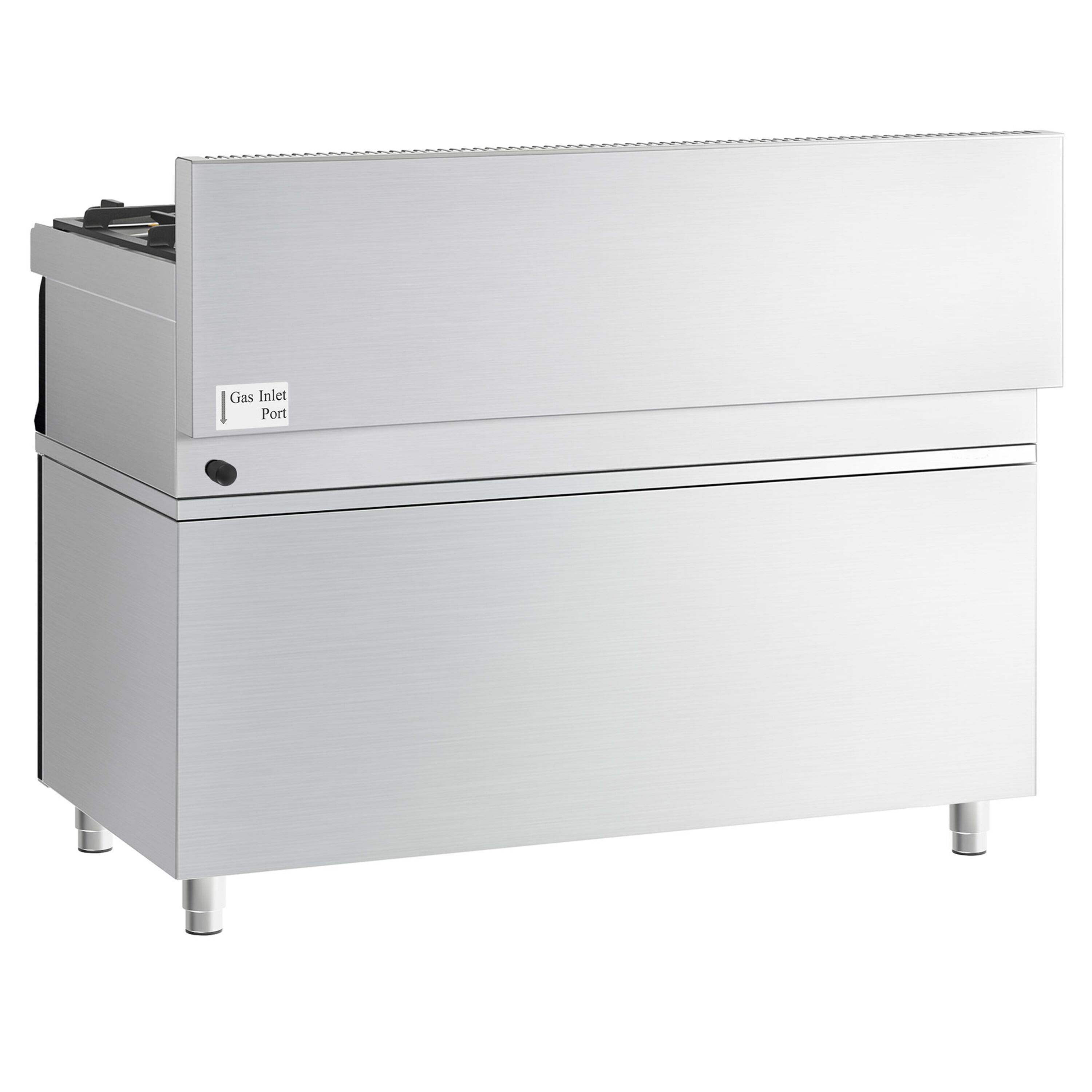 Fourneau à gaz – 36 kW – 6 brûleurs – avec soubassement avec 3 portes