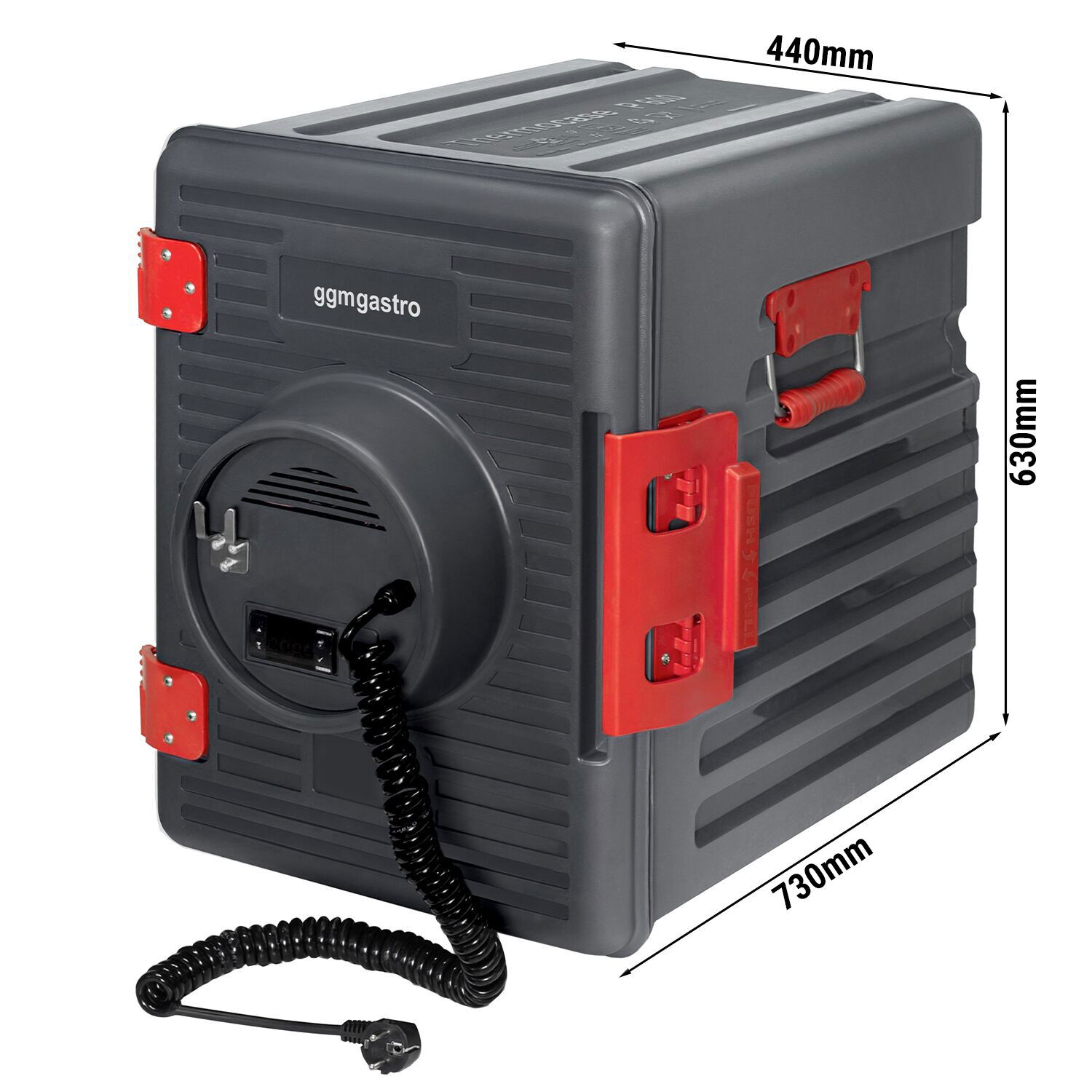Thermobox Électrique - 63L - Chauffant (1 kW) - pour 12x GN 1/1 - avec Charnière