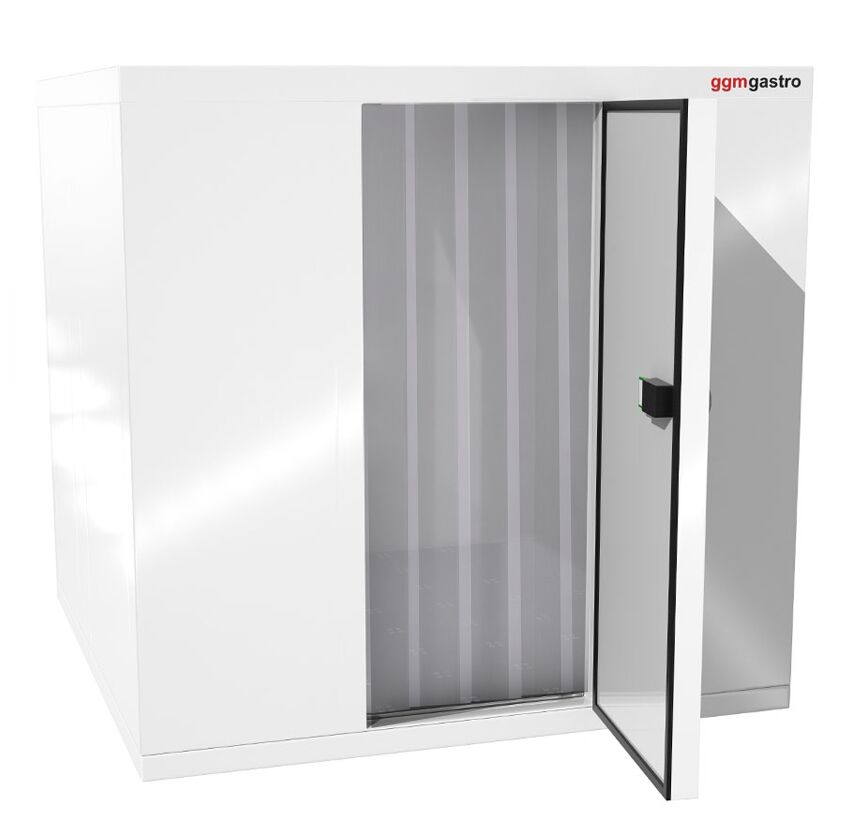 Chambre de congélation – 1800 × 1800 mm – 4,30 m³ – avec rideaux à lamelles inclus