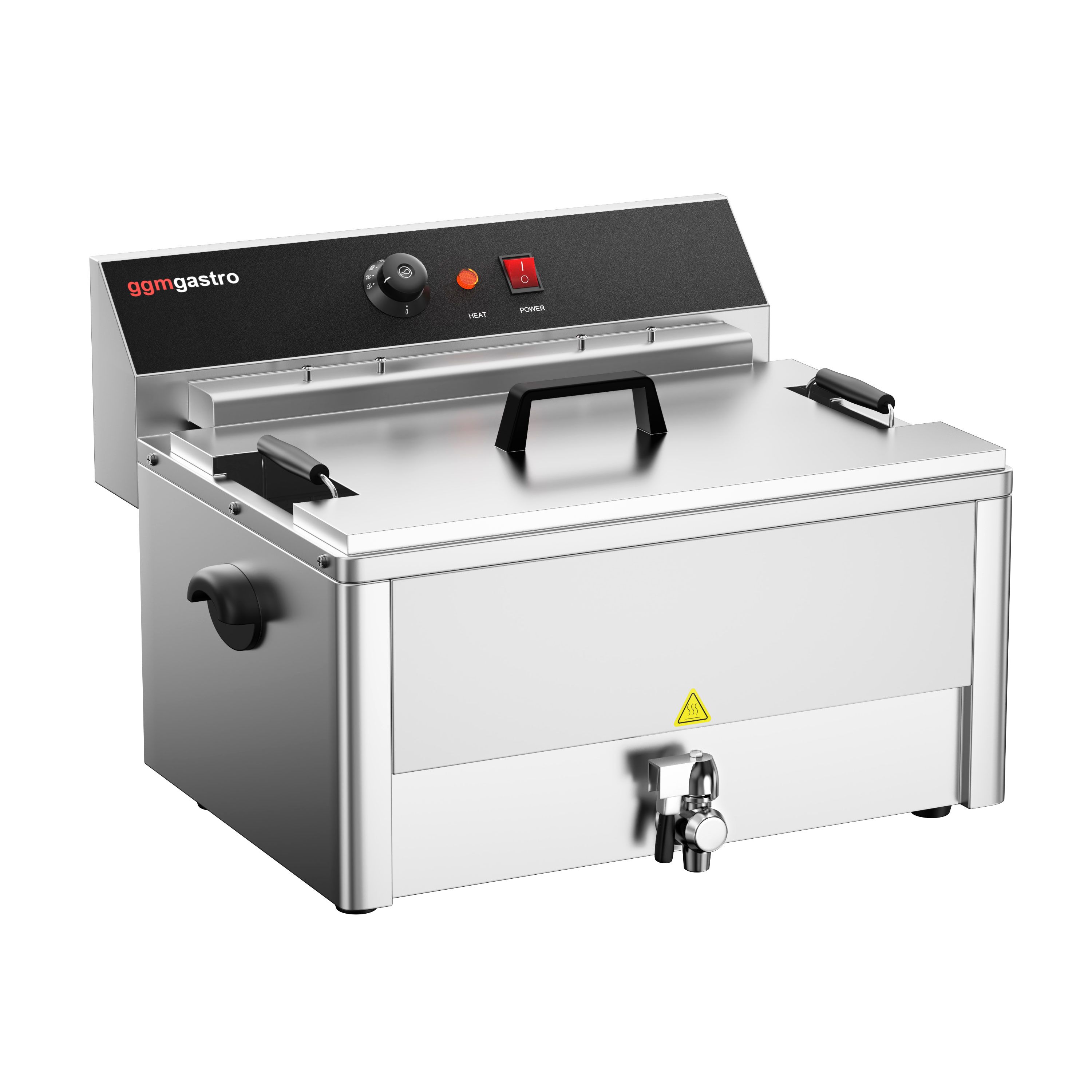 Friteuse électrique professionnelle - 20,4L - 5kW - avec robinet de vidange