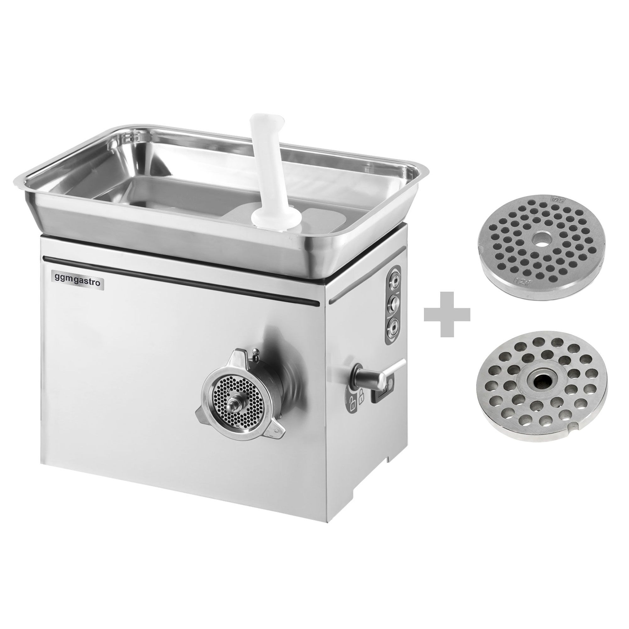 Heavy Duty Electric Meat Mincer Size 22 - 350kg/h - 1.1 kW - Mincing Plate 4.5mm - with Cooling System
