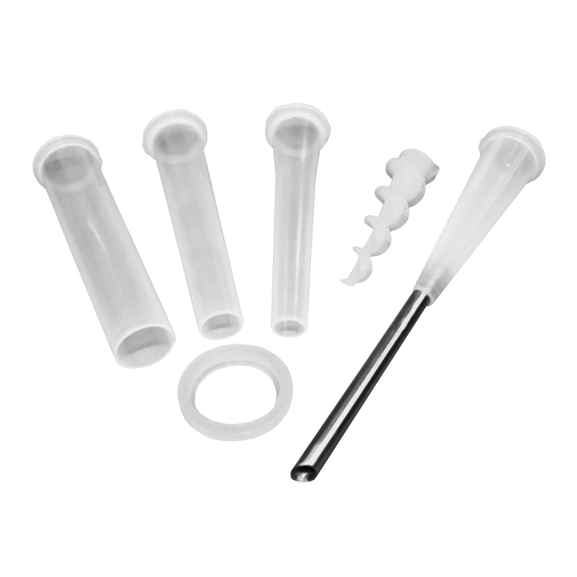 (6 pcs) Sausage Filler Set - Ø 23mm, 29mm and 39mm - compatible with Meat mincer FWFC550 - incl. Snack-stick funnel, auger and flange