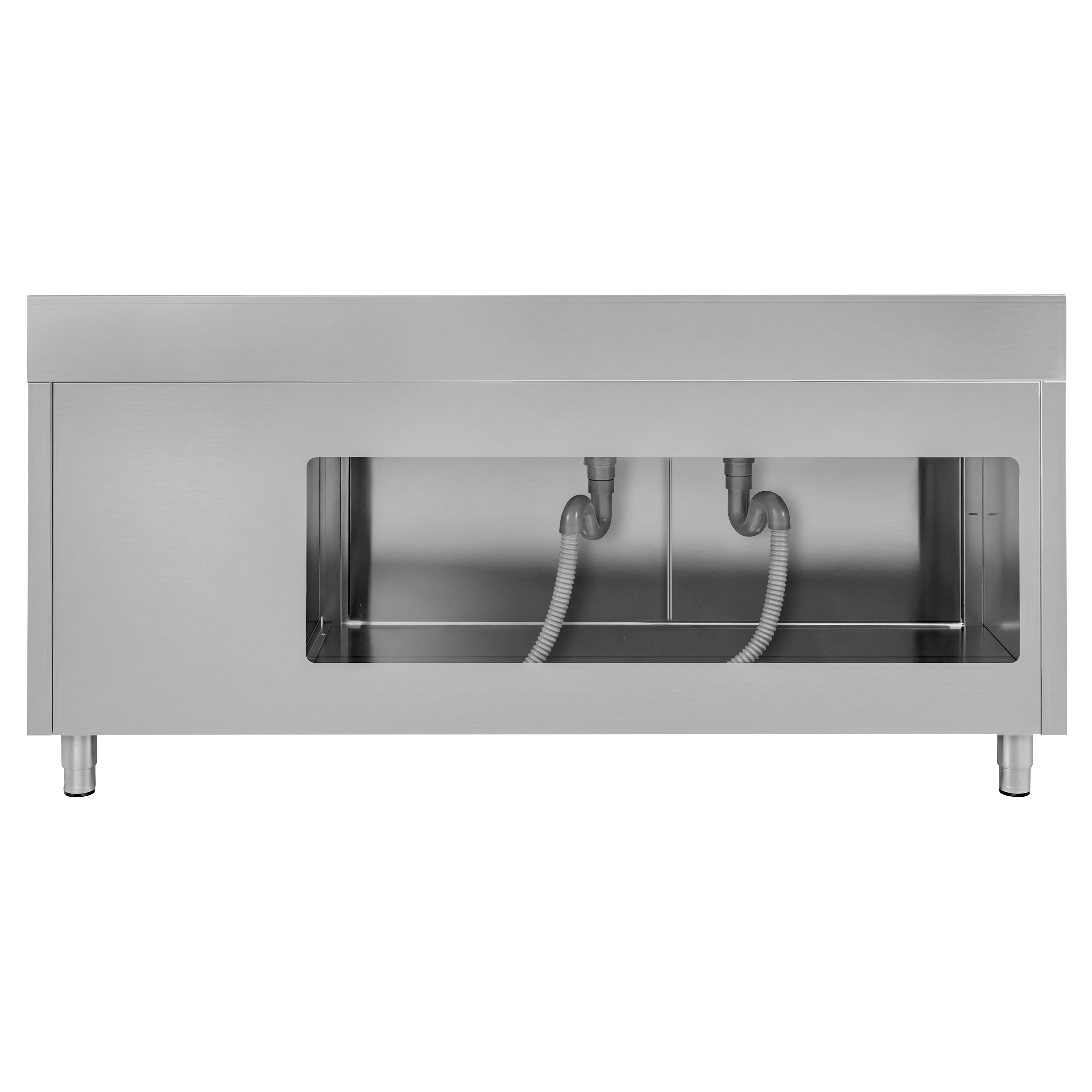 ECO umivaonik – 2000 x 600 mm – s košem za otpad i dvije zdjele s lijeve strane