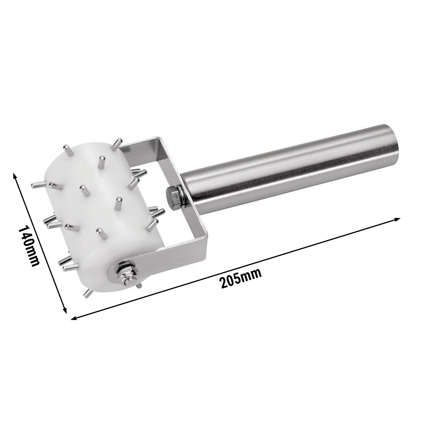 Rouleau pique‑pâte - 210x125mm - Acier inoxydable 18/10