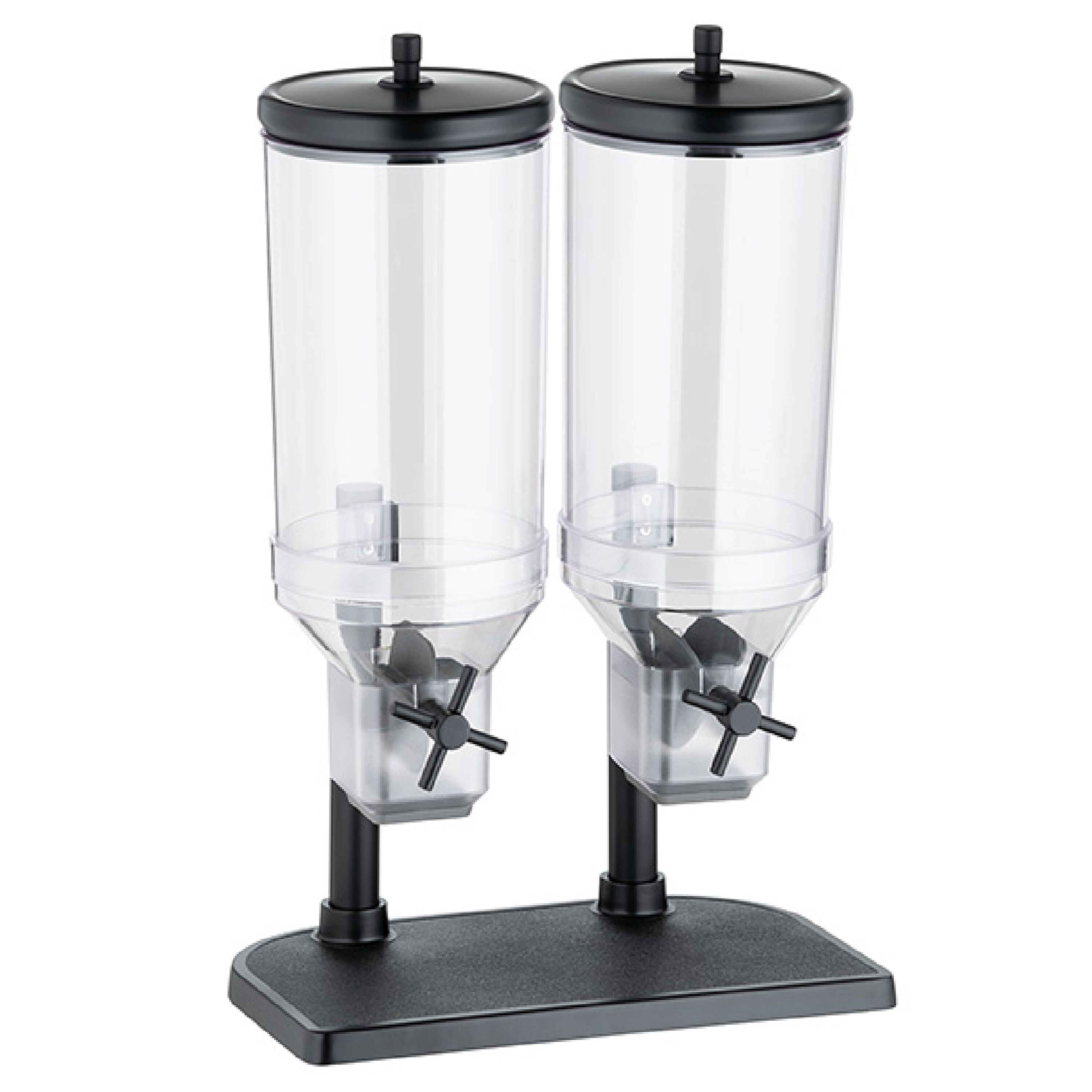 Müslidosaator - FRESH & EASY - kahekordne - must - pöördnupuga väljastus - 2 x 4,5 l - roostevabast terasest alus