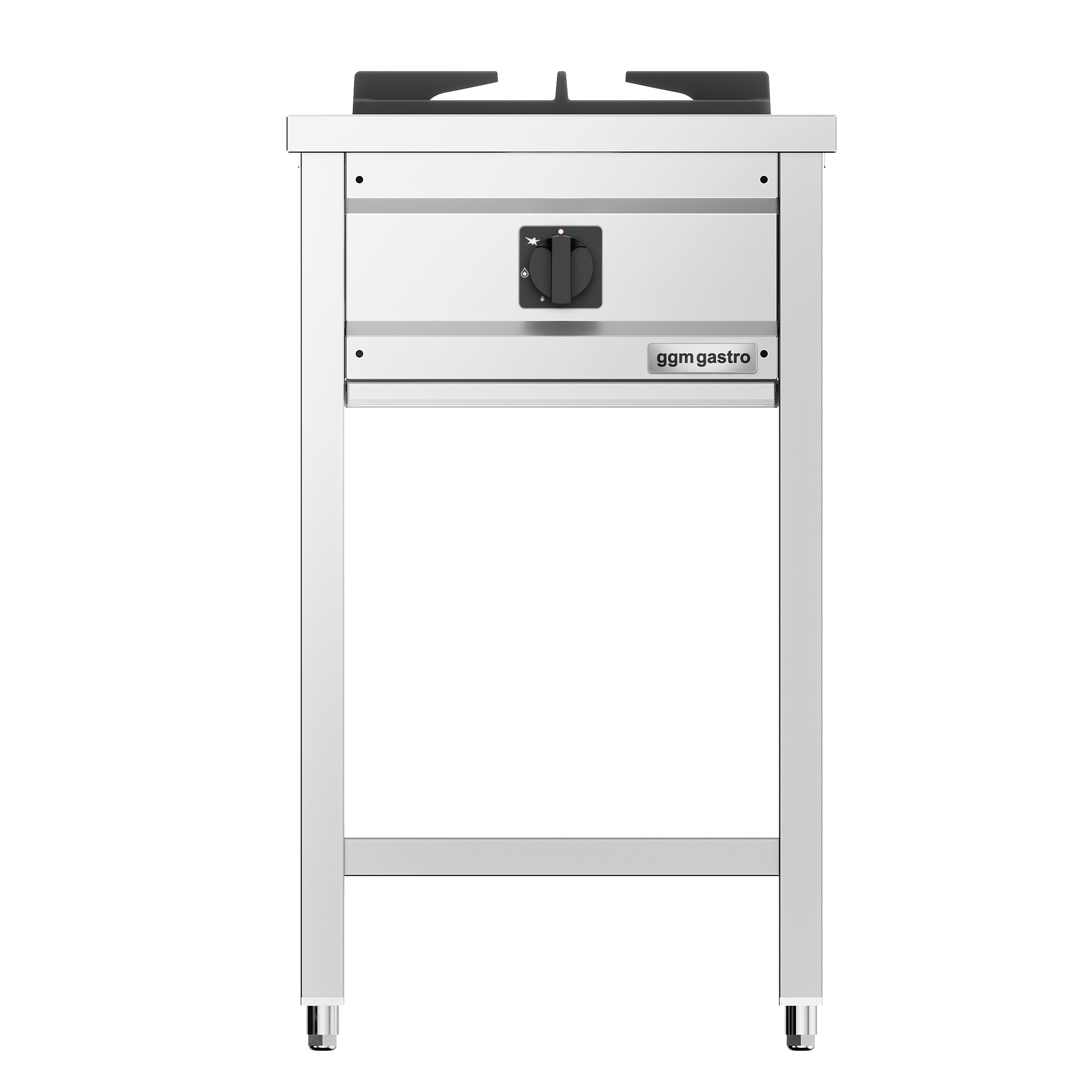 Fourneau à gaz – 8,5 kW – 1 brûleur – ouvert avec socle de base & tiroir de récupération