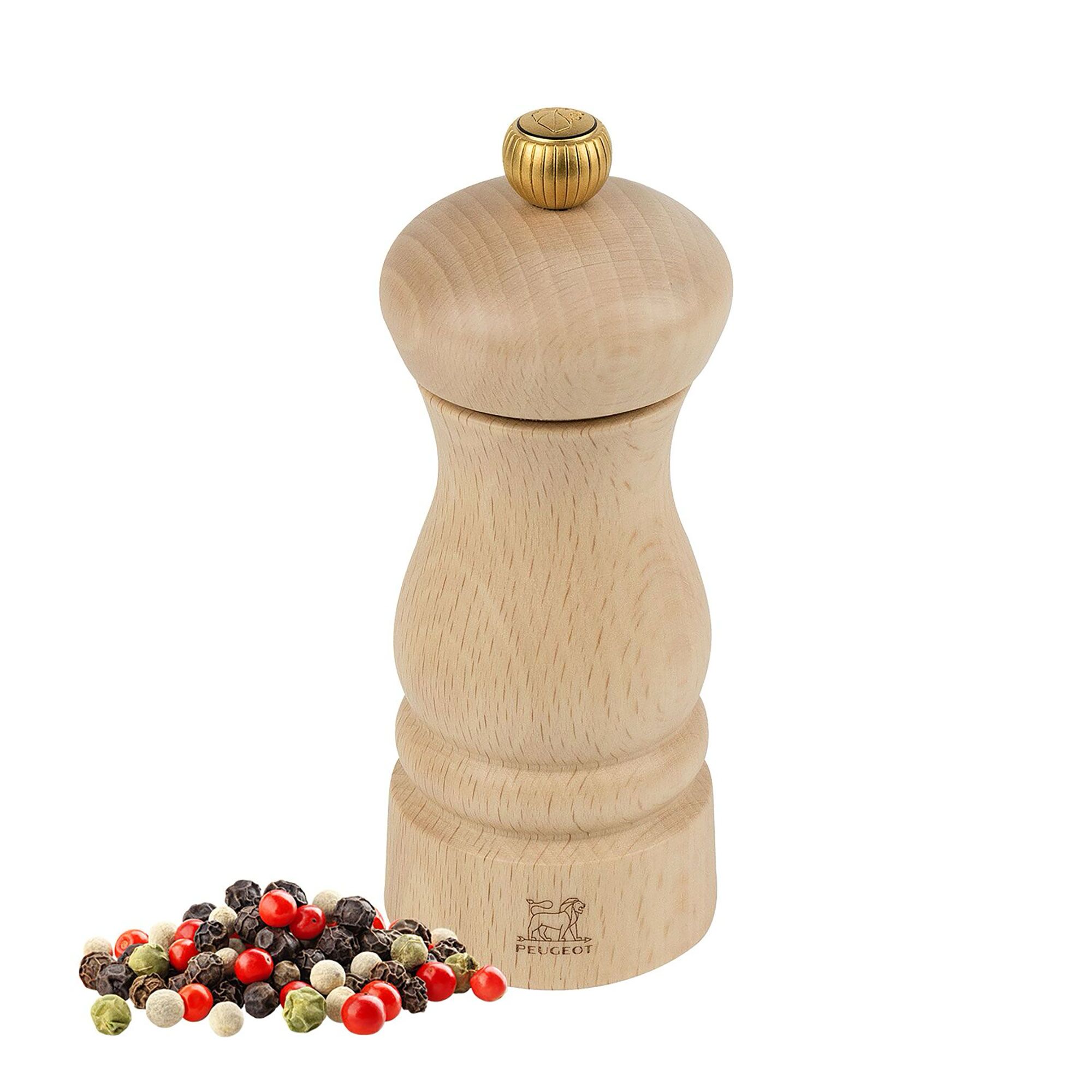 (6 pièces) PEUGEOT | CLERMONT – Moulin à poivre – Bois – Naturel – Hauteur : 130 mm