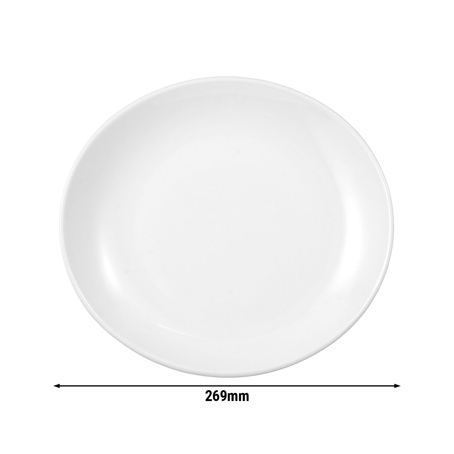 (6 st) Seltmann Weiden - tallrikar platta ovala - 269 x 246 mm