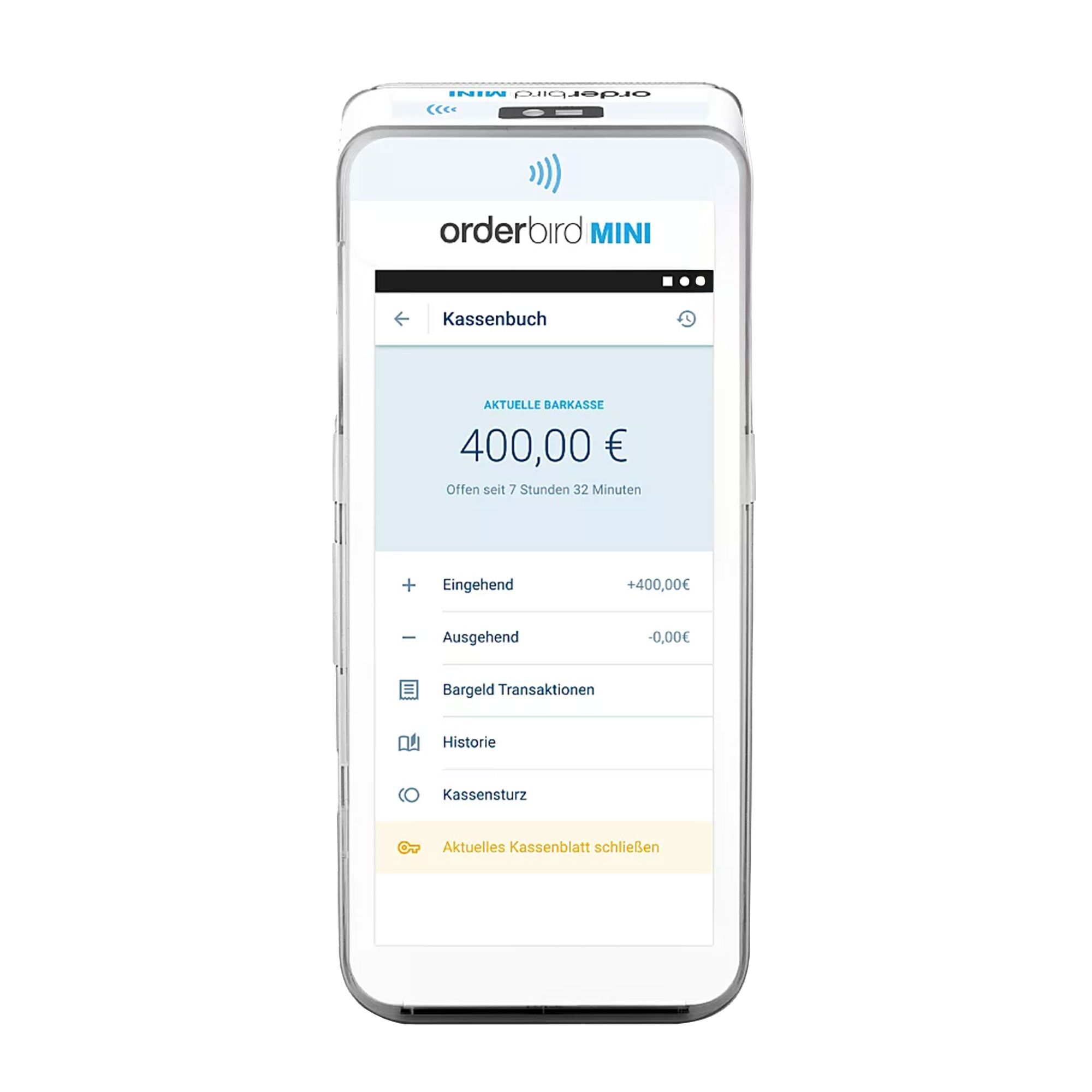ORDERBIRD | MINI - 12 Monate Laufzeit - Mobiles Endgerät inkl. Bondrucker und Kartenlesegerät