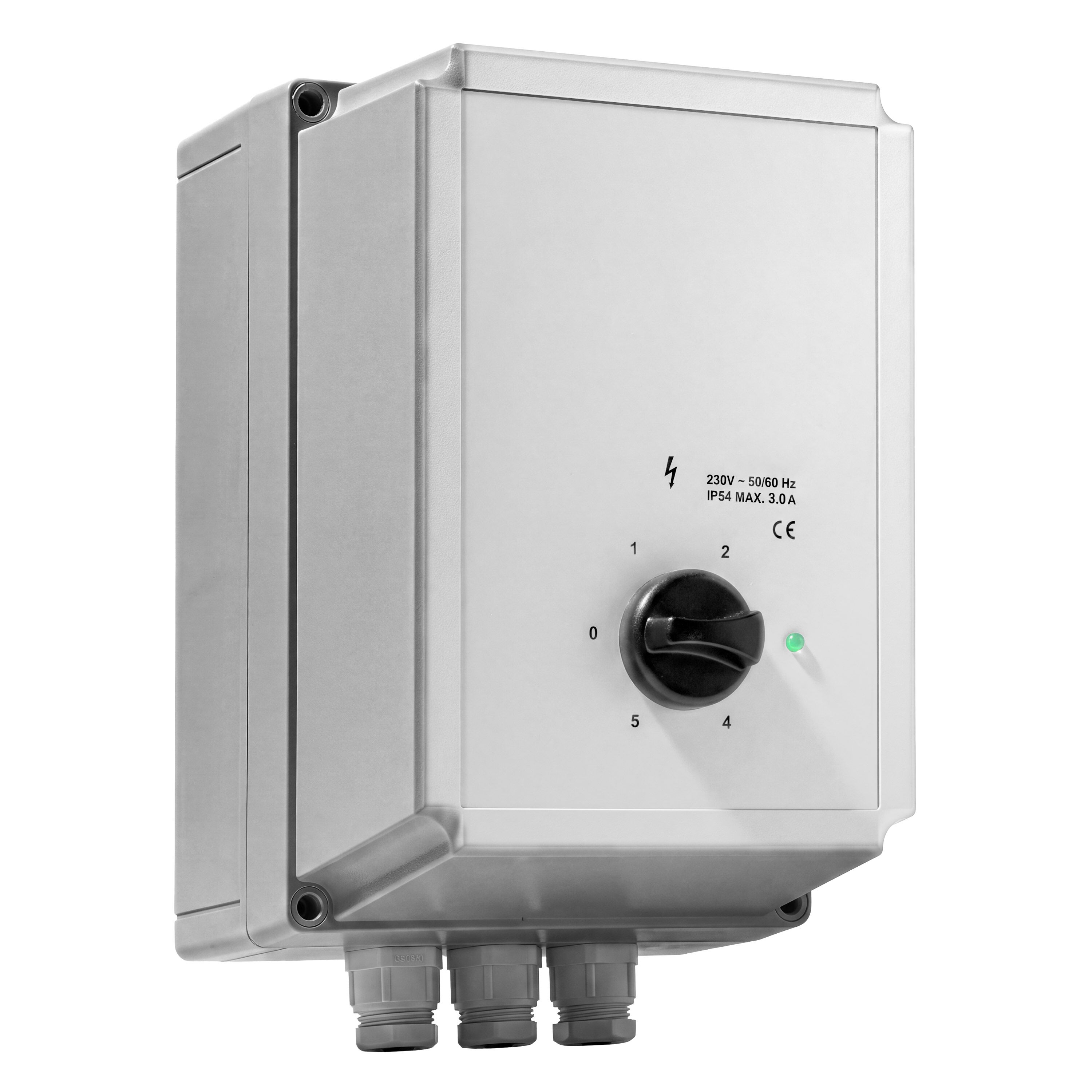 Regulator prędkości wentylatora - 5-stopniowy - 230V - 3A - do silników jednofazowych
