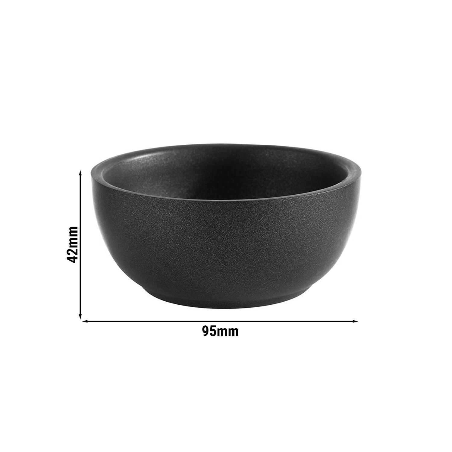 (6 pcs) Coupe - LEVANTE - Acier inoxydable - 140ml - carré - 95x95mm - Profondeur : 42,5mm - Noir