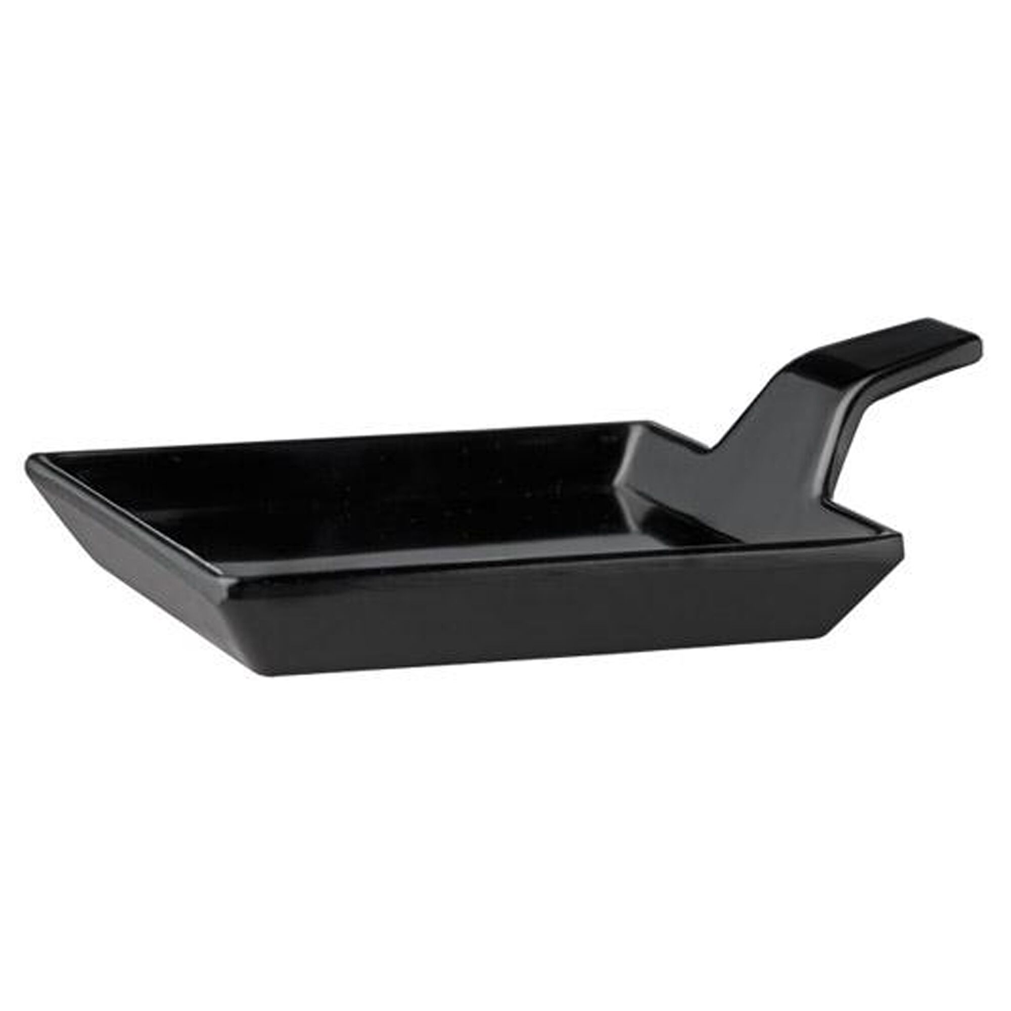 (24 Pièces) Assiette Fingerfood - FLYING BUFFET - Mélamine - 120 x 95 mm - Avec Poignée
