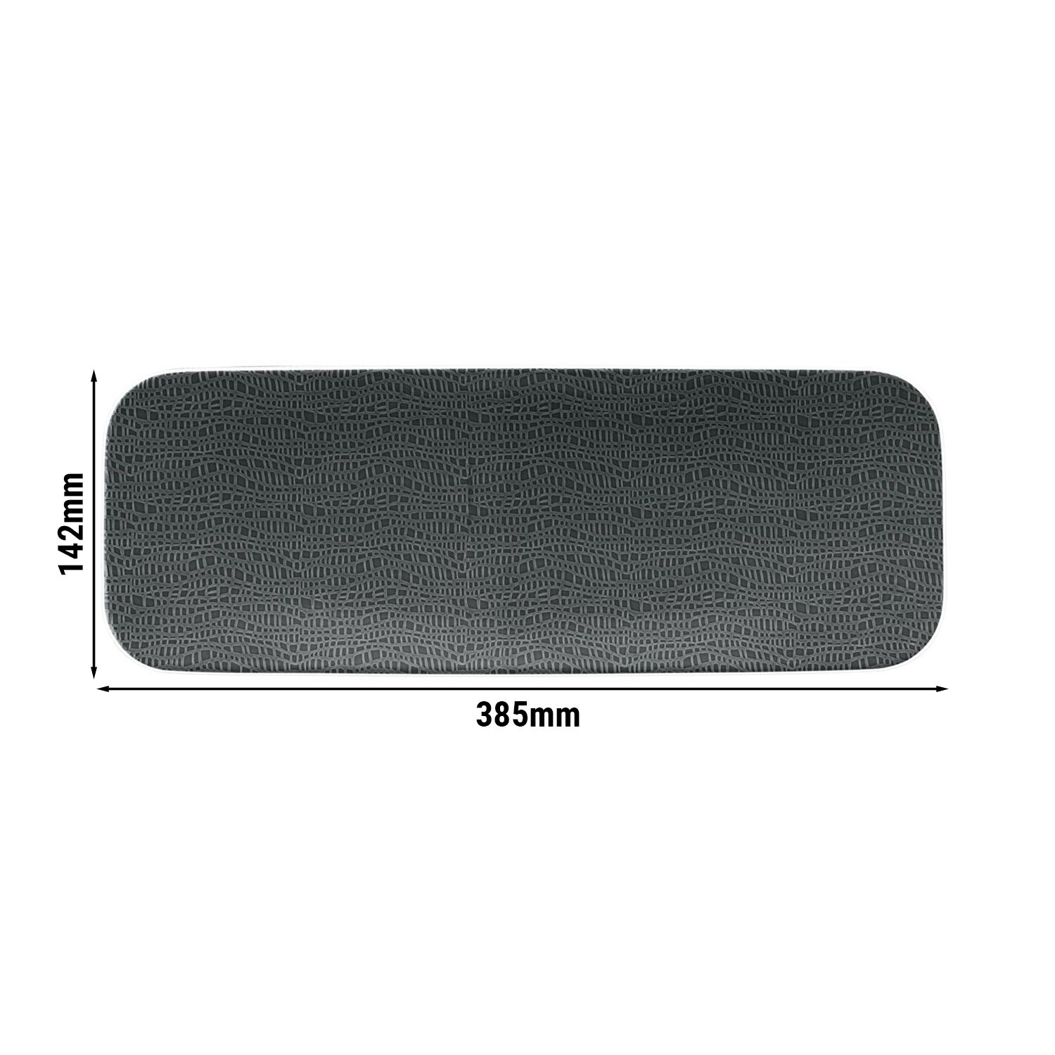 (2 pièces) SELTMANN WEIDEN | Assiette coupe – plate rectangulaire – 380 × 140 mm – Anthracite